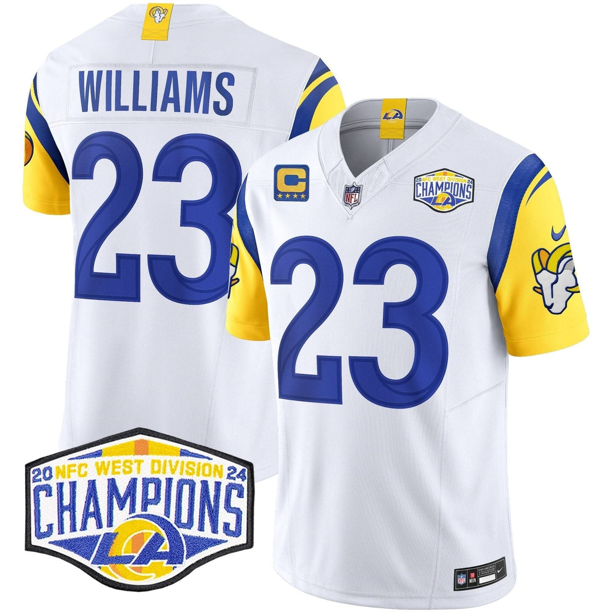 Los Angeles Rams 2024 NFC West Division Champions Vapor Limited Jersey - All Stitched - image 22