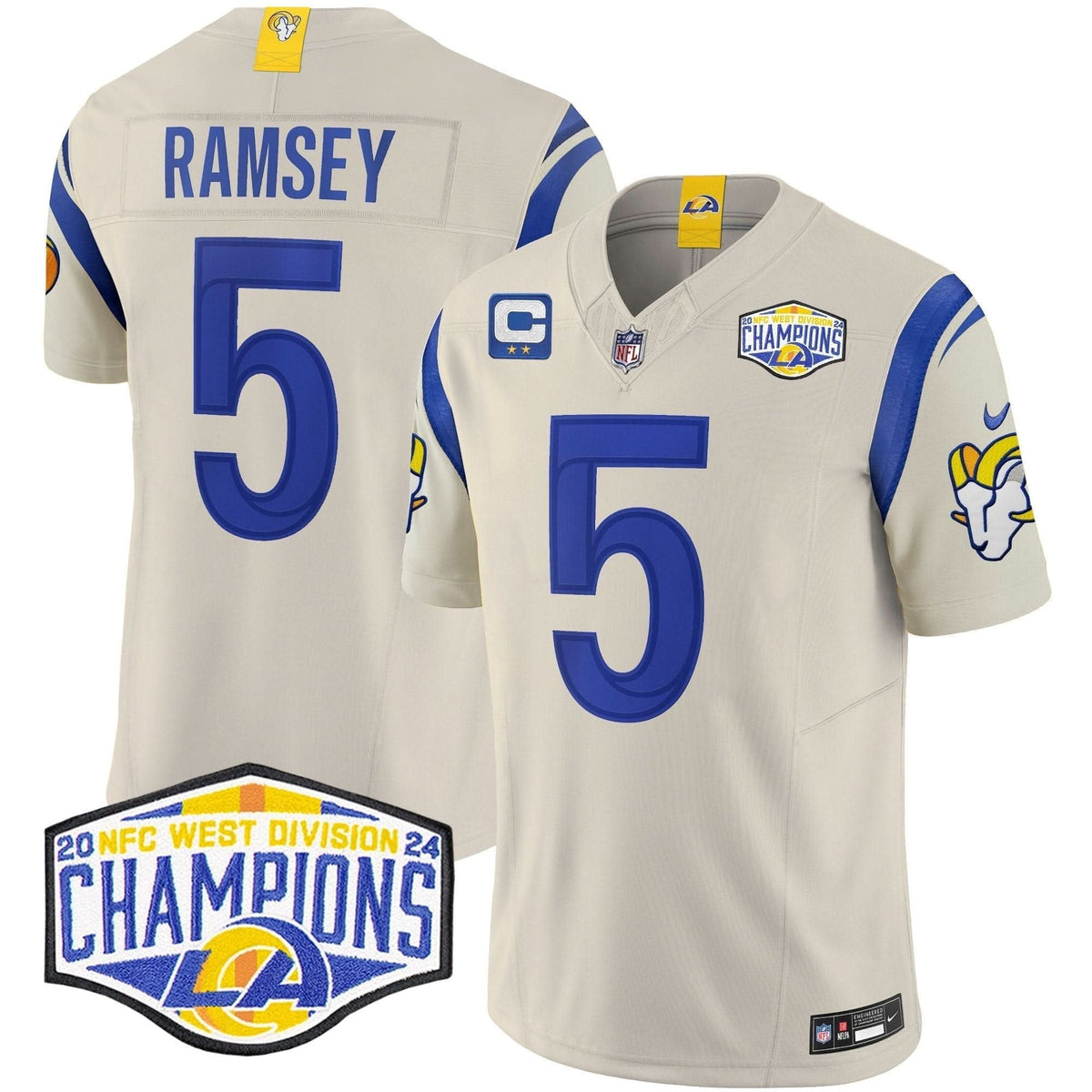 Los Angeles Rams 2024 NFC West Division Champions Vapor Limited Jersey - All Stitched - image 30
