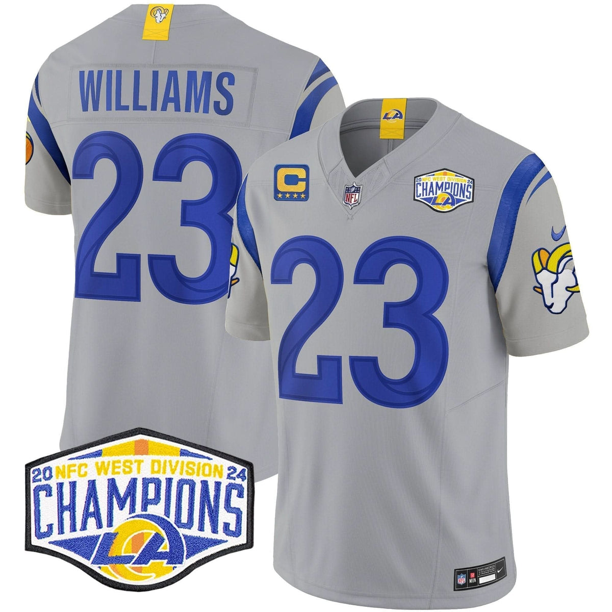 Los Angeles Rams 2024 NFC West Division Champions Vapor Limited Jersey - All Stitched - image 34