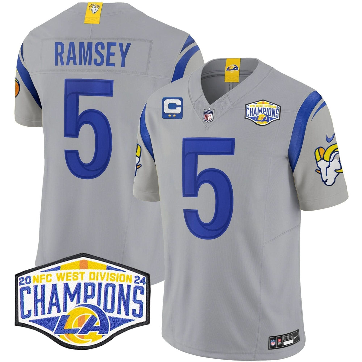 Los Angeles Rams 2024 NFC West Division Champions Vapor Limited Jersey - All Stitched - image 36