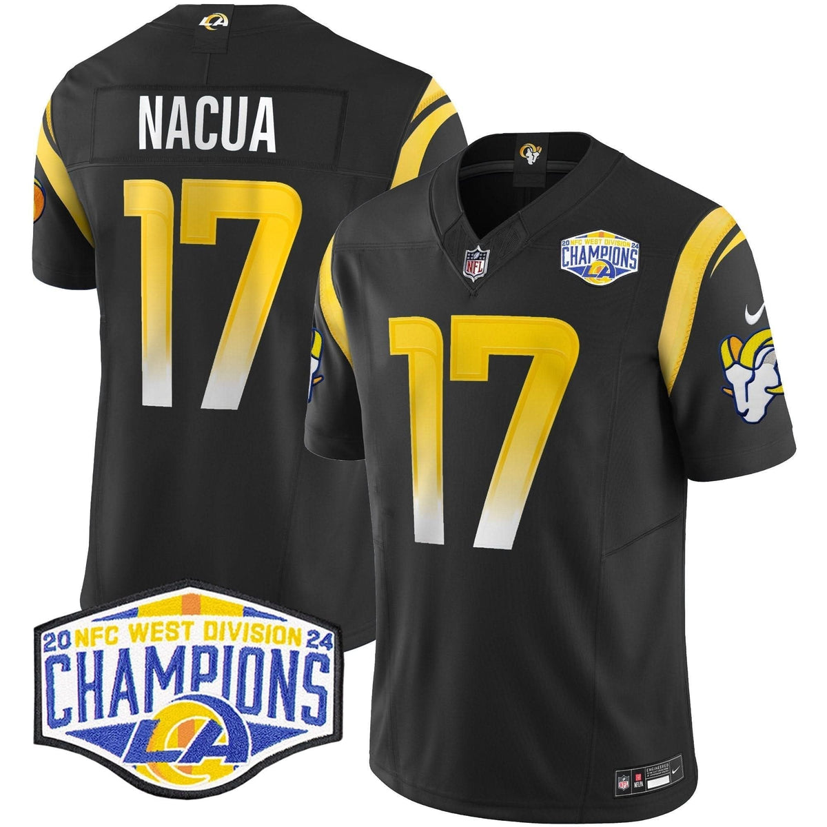 Los Angeles Rams 2024 NFC West Division Champions Vapor Limited Jersey - All Stitched - image 41