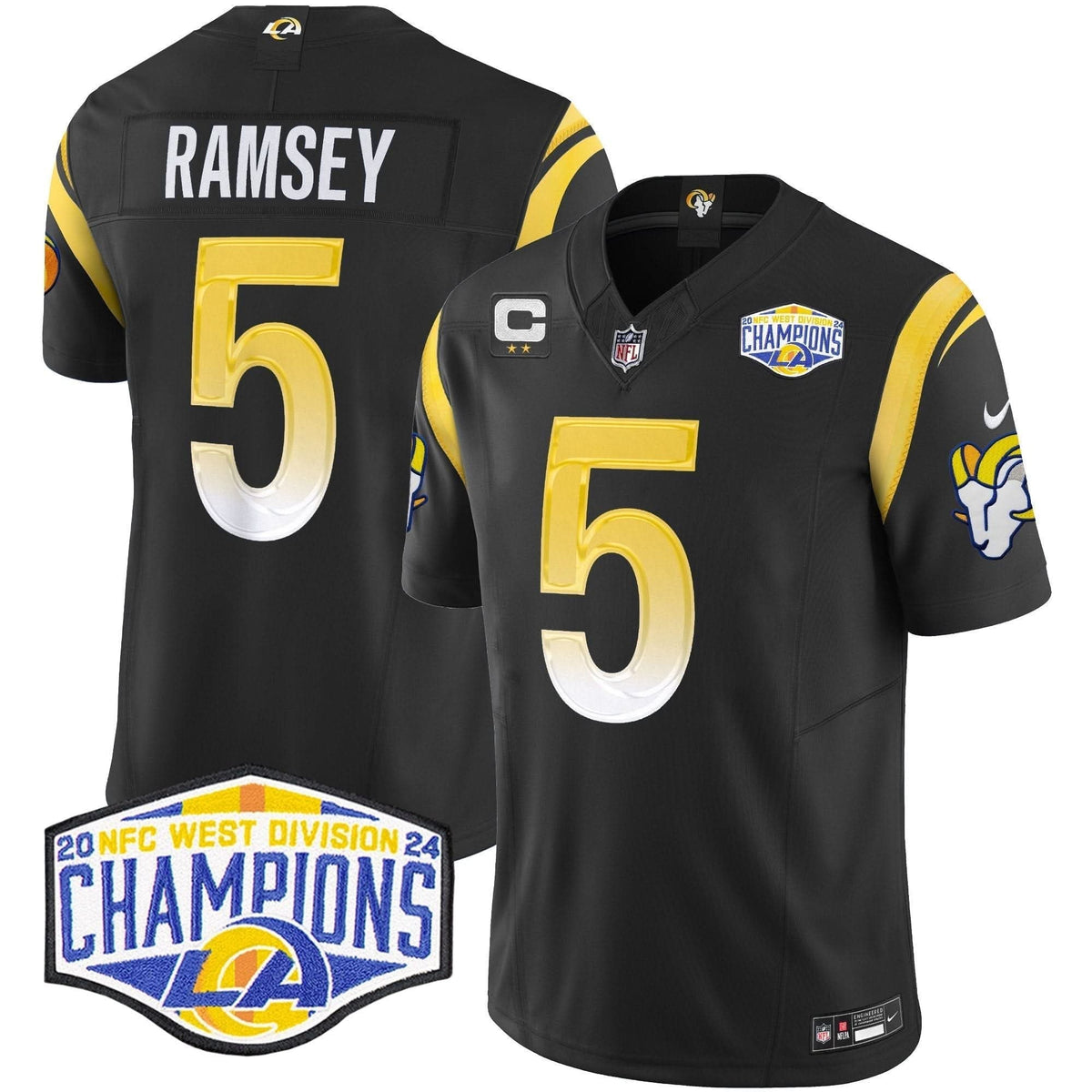 Los Angeles Rams 2024 NFC West Division Champions Vapor Limited Jersey - All Stitched - image 42