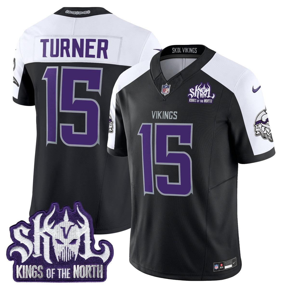 Minnesota Vikings 2025 Winter Warrior Skol Patch Vapor Limited Jersey - All Stitched - image 22
