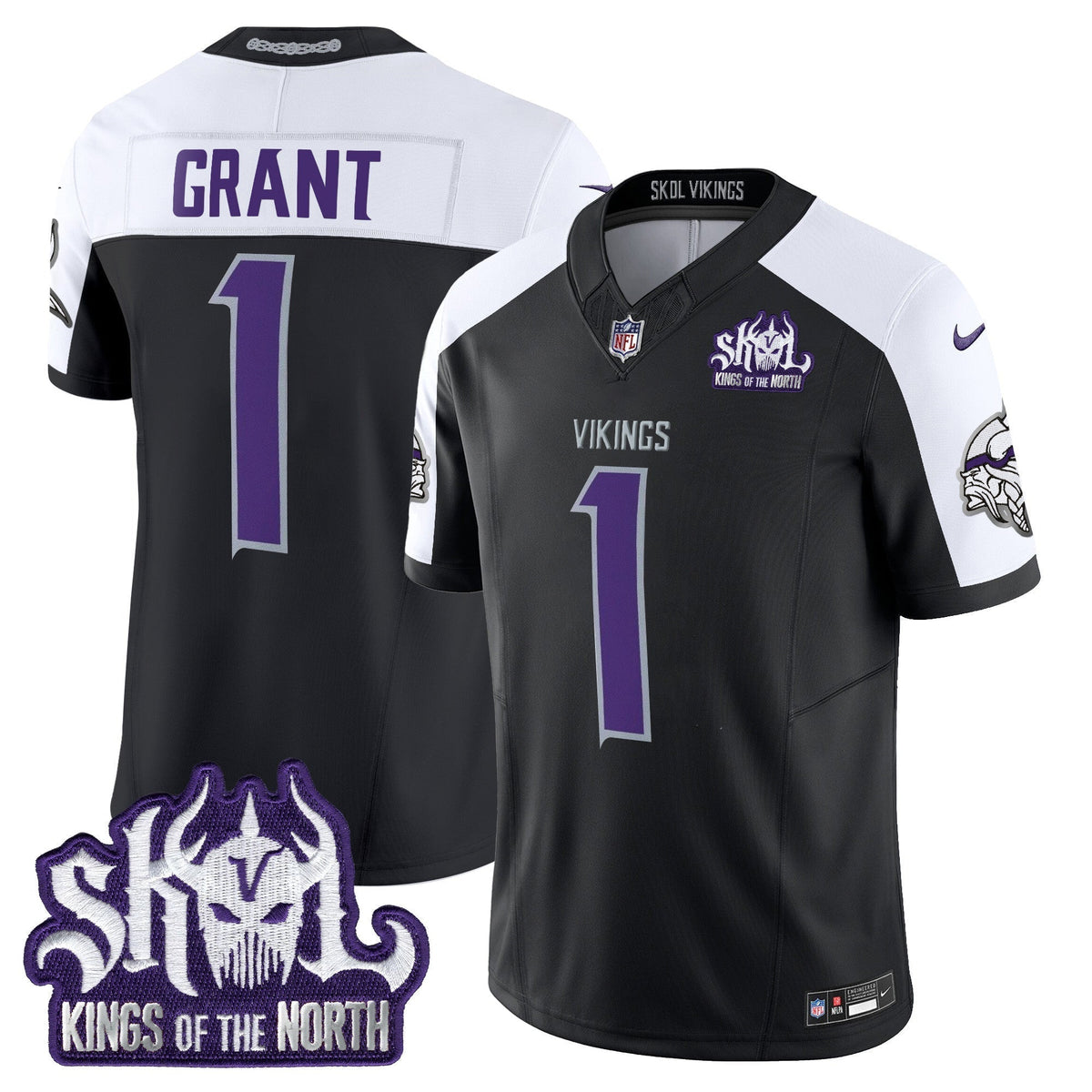 Minnesota Vikings 2025 Winter Warrior Skol Patch Vapor Limited Jersey - All Stitched - image 24
