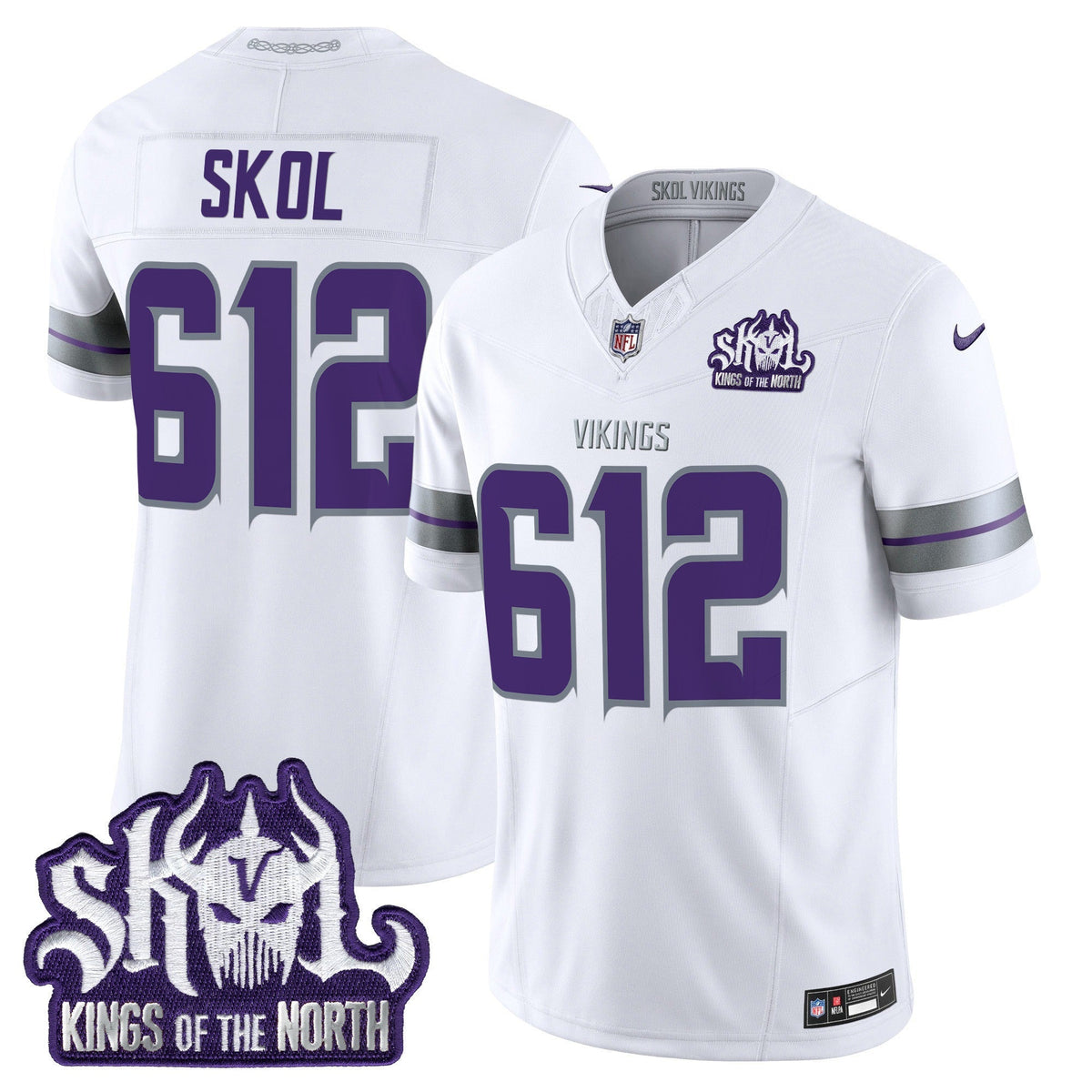 Minnesota Vikings 2025 Winter Warrior Skol Patch Vapor Limited Jersey - All Stitched - image 11