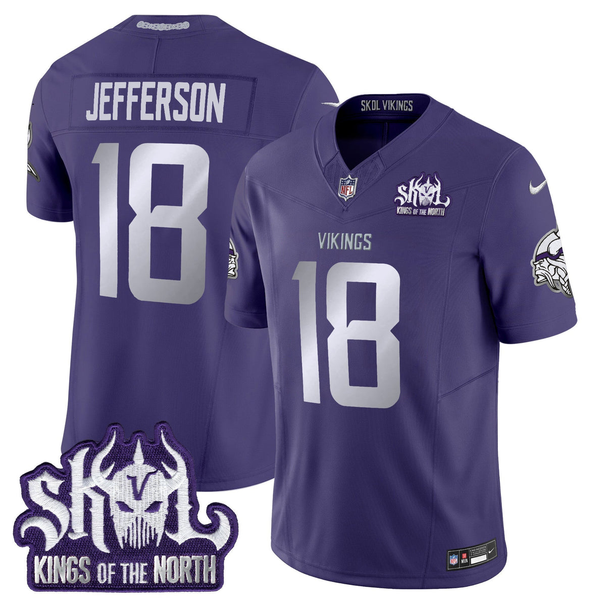 Minnesota Vikings 2025 Winter Warrior Skol Patch Vapor Limited Jersey - All Stitched - image 39
