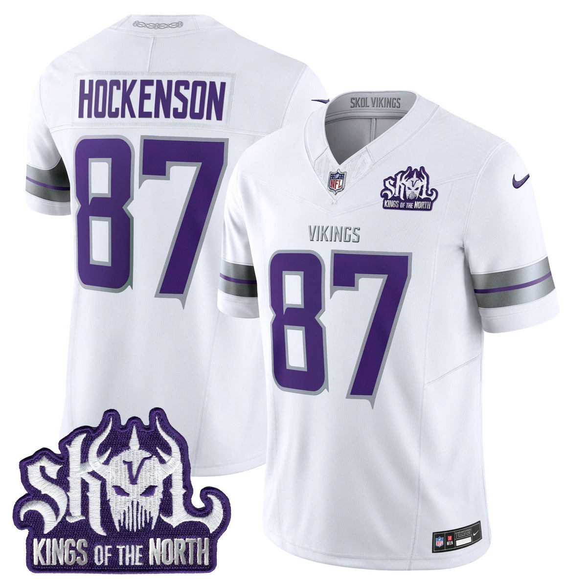 Minnesota Vikings 2025 Winter Warrior Skol Patch Vapor Limited Jersey - All Stitched - image 17