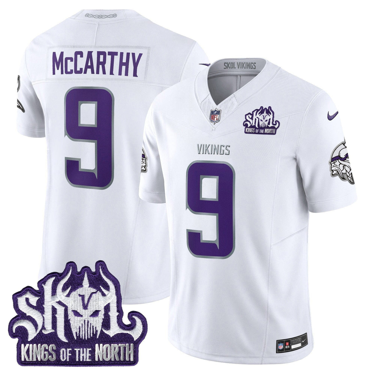 Minnesota Vikings 2025 Winter Warrior Skol Patch Vapor Limited Jersey - All Stitched - image 1