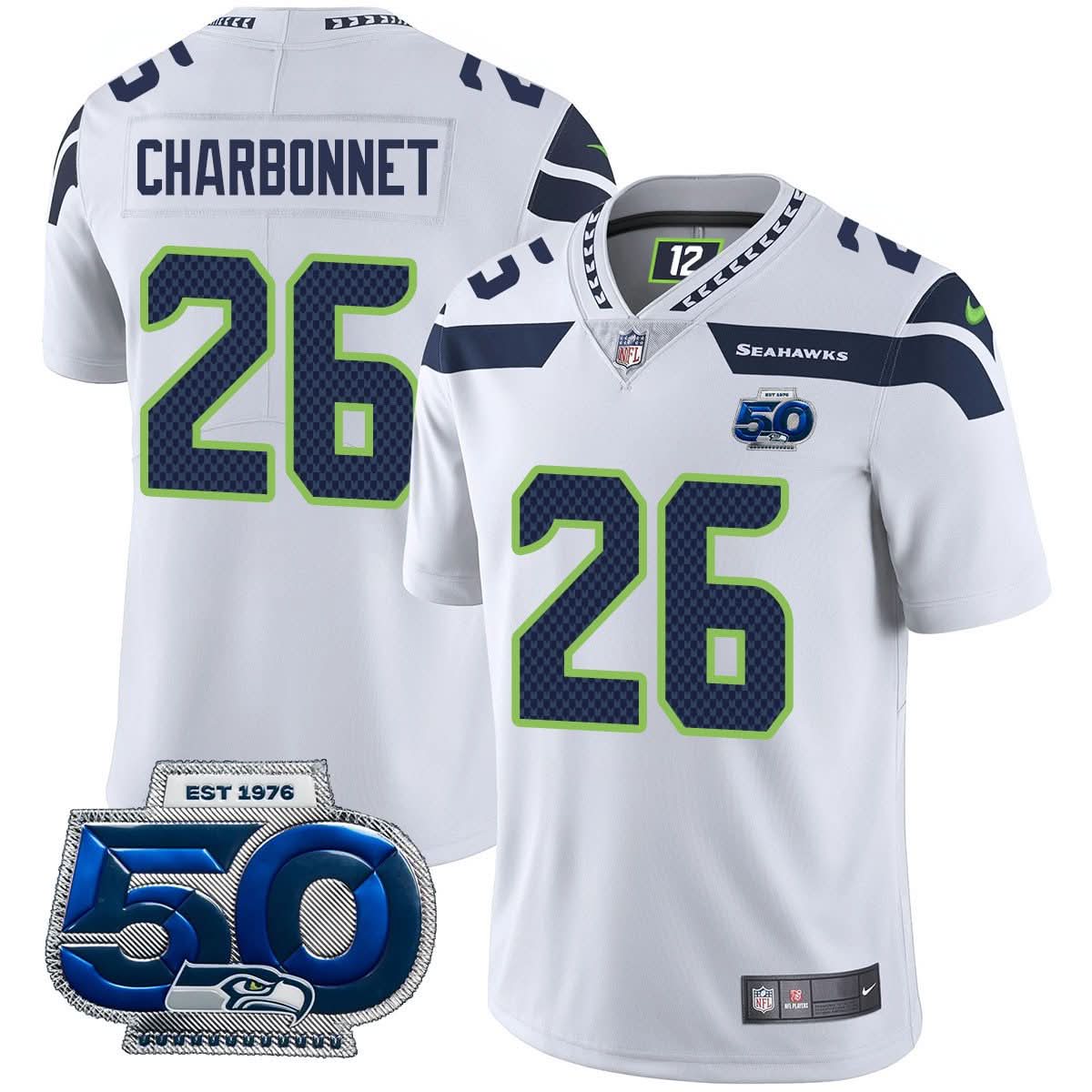 Seattle Seahawks 50th Season Vapor Limited Jersey - All Stitched - image 12