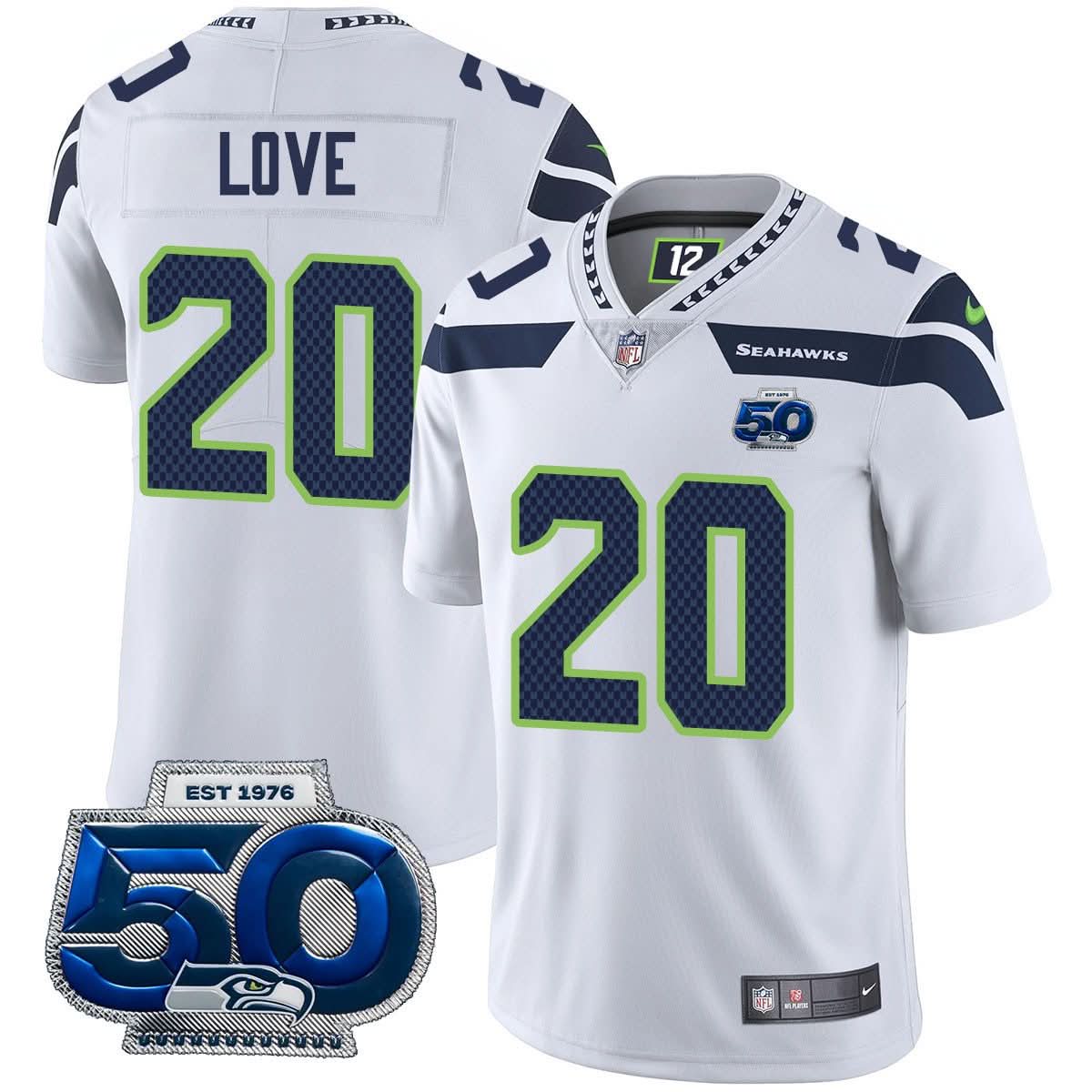 Seattle Seahawks 50th Season Vapor Limited Jersey - All Stitched - image 16