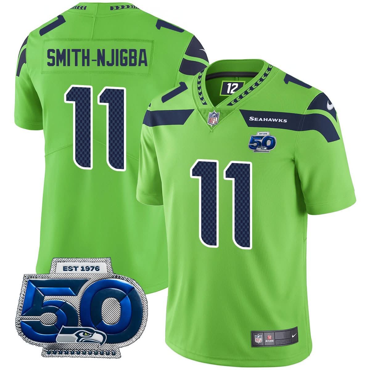 Seattle Seahawks 50th Season Vapor Limited Jersey - All Stitched - image 19