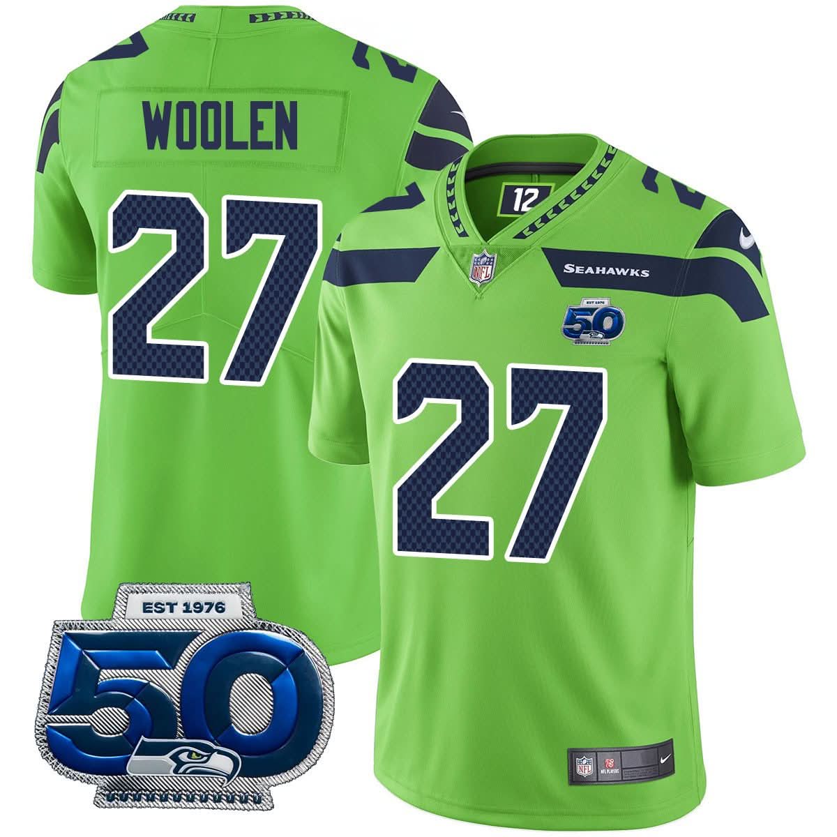 Seattle Seahawks 50th Season Vapor Limited Jersey - All Stitched - image 23