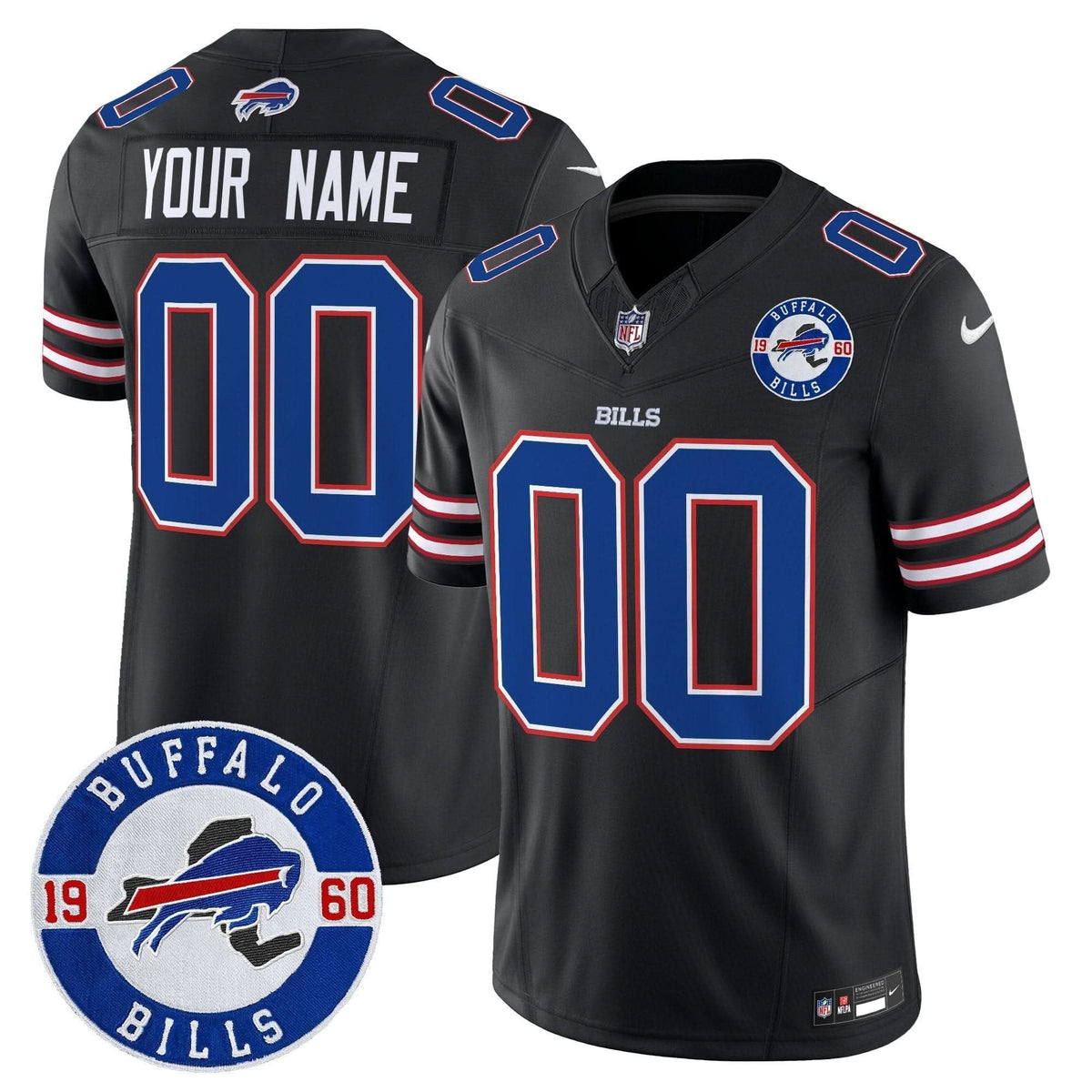 Buffalo Bills 2024 Vapor Limited Custom Jersey - Est. 1960 Patch - All Stitched - image 6