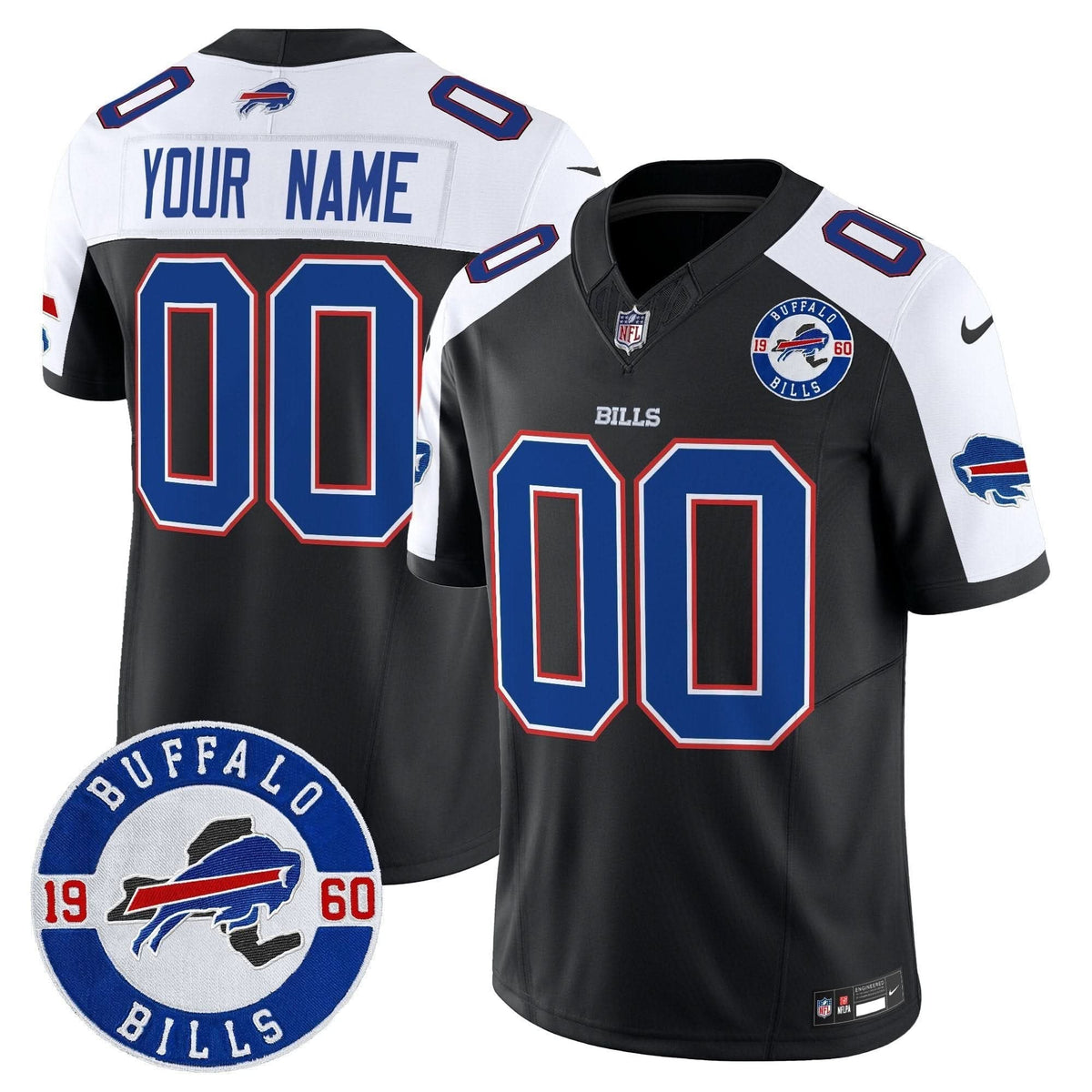 Buffalo Bills 2024 Vapor Limited Custom Jersey - Est. 1960 Patch - All Stitched - image 1