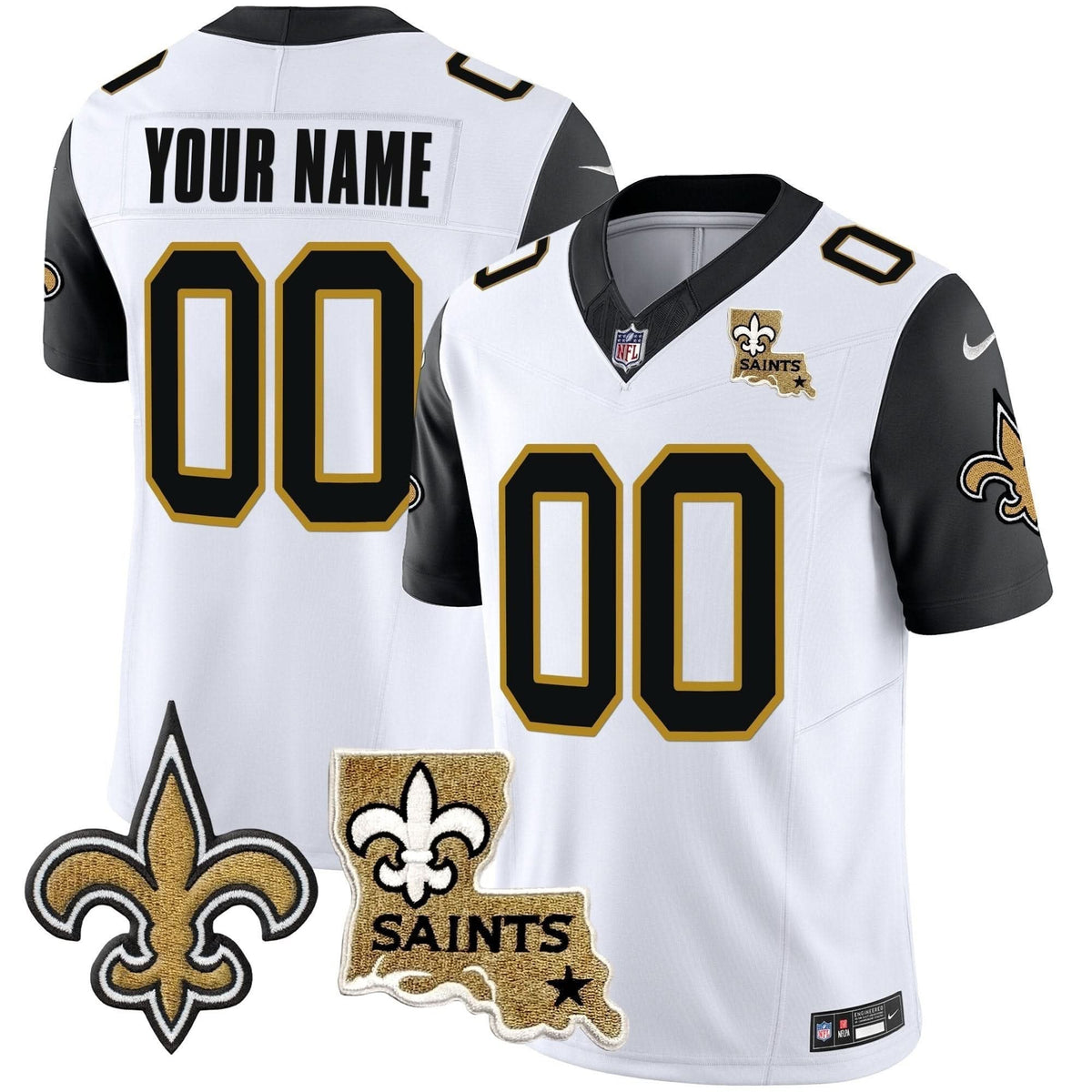 Saints 1987 Legacy Vapor Custom Jersey V2 - All Stitched - image 6