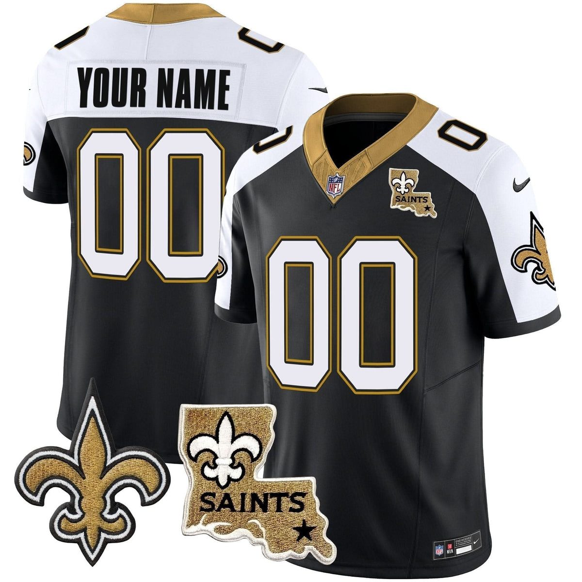 Saints 1987 Legacy Vapor Custom Jersey V2 - All Stitched - image 1