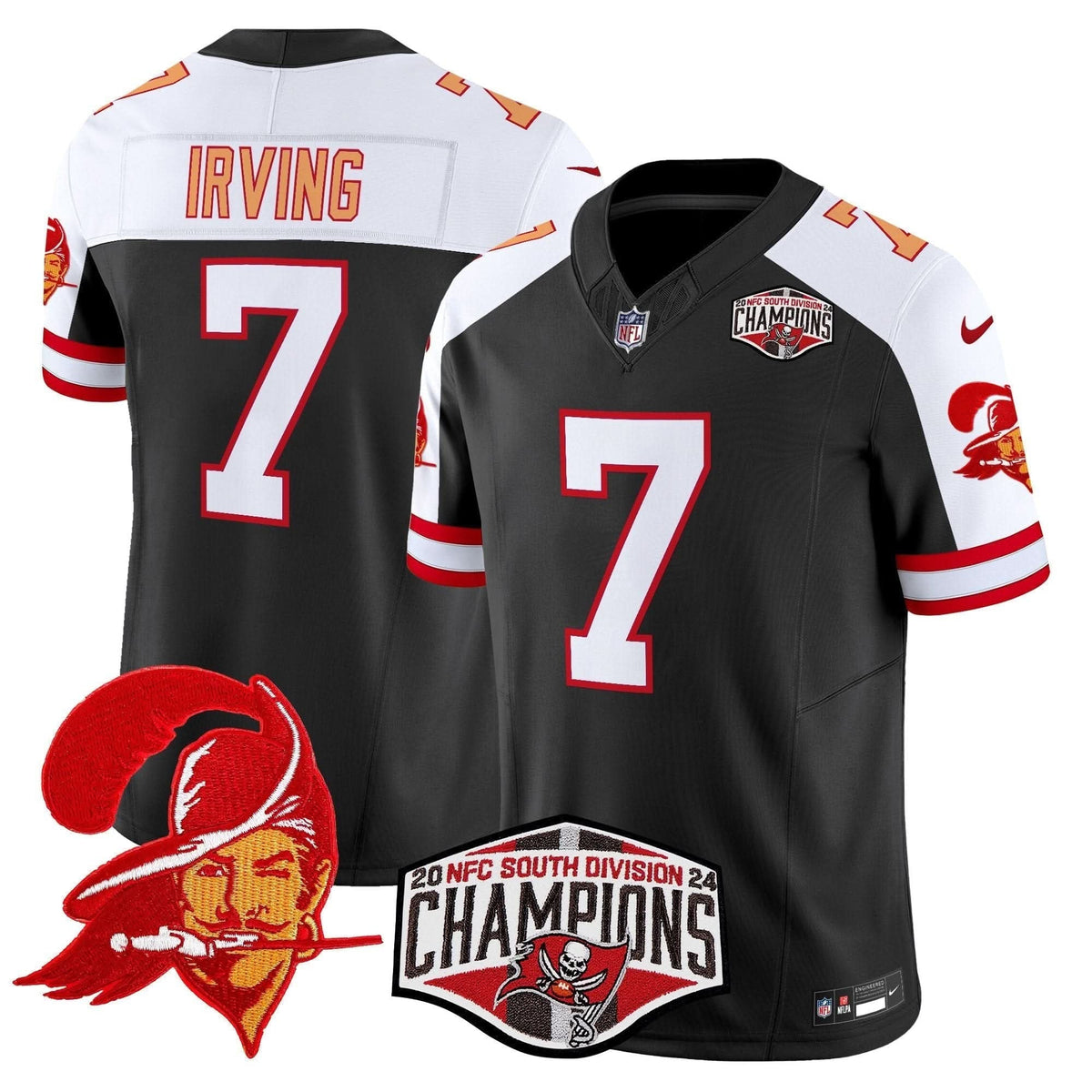 Tampa Bay Buccaneers Creamsicle 2024 NFC South Division Champions Patch Vapor Limited Jersey - All Stitched - image 9