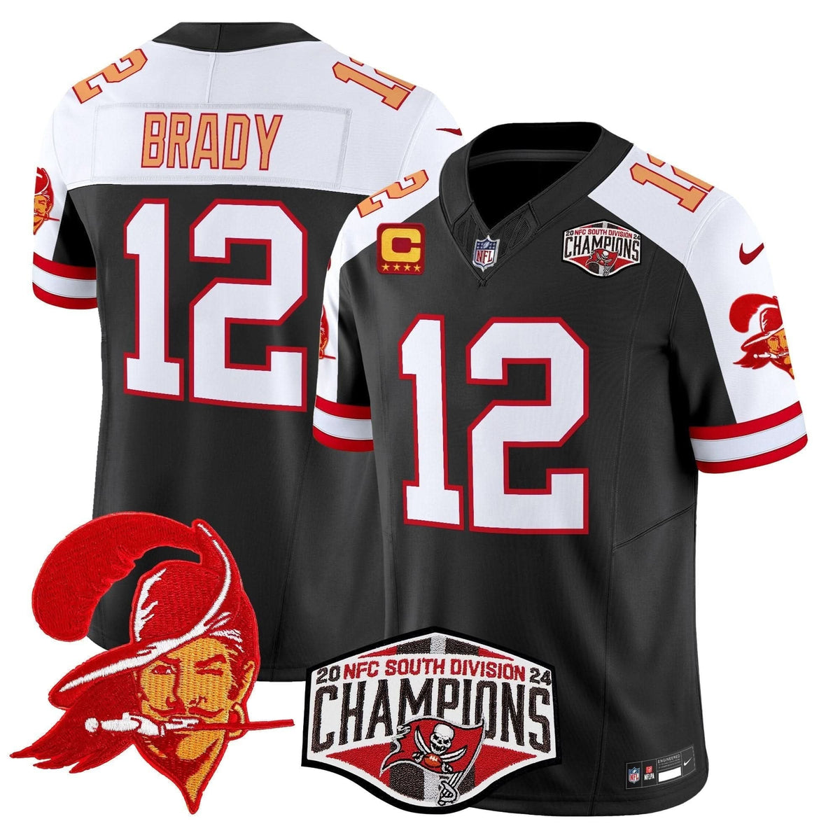 Tampa Bay Buccaneers Creamsicle 2024 NFC South Division Champions Patch Vapor Limited Jersey - All Stitched - image 10