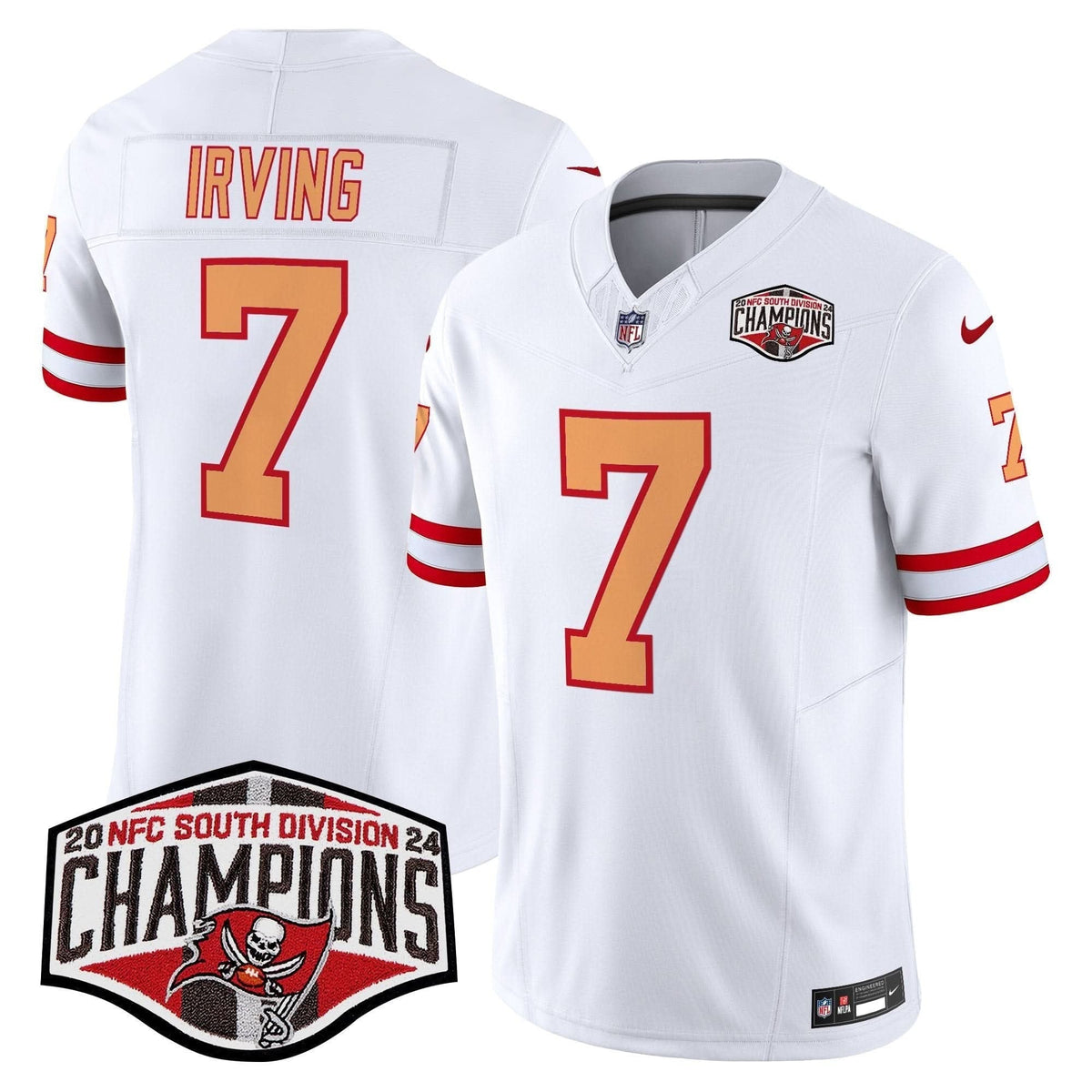 Tampa Bay Buccaneers Creamsicle 2024 NFC South Division Champions Patch Vapor Limited Jersey - All Stitched - image 23