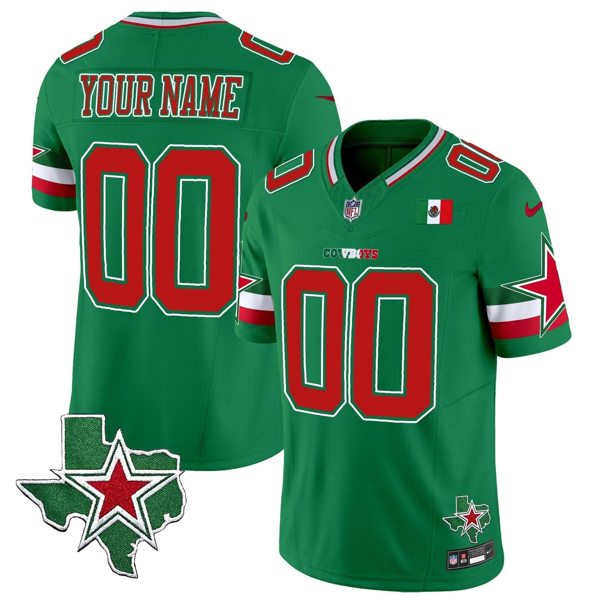 Cowboys 2024 Mexico Vapor Premier Limited Custom Jersey - All Stitched - image 4