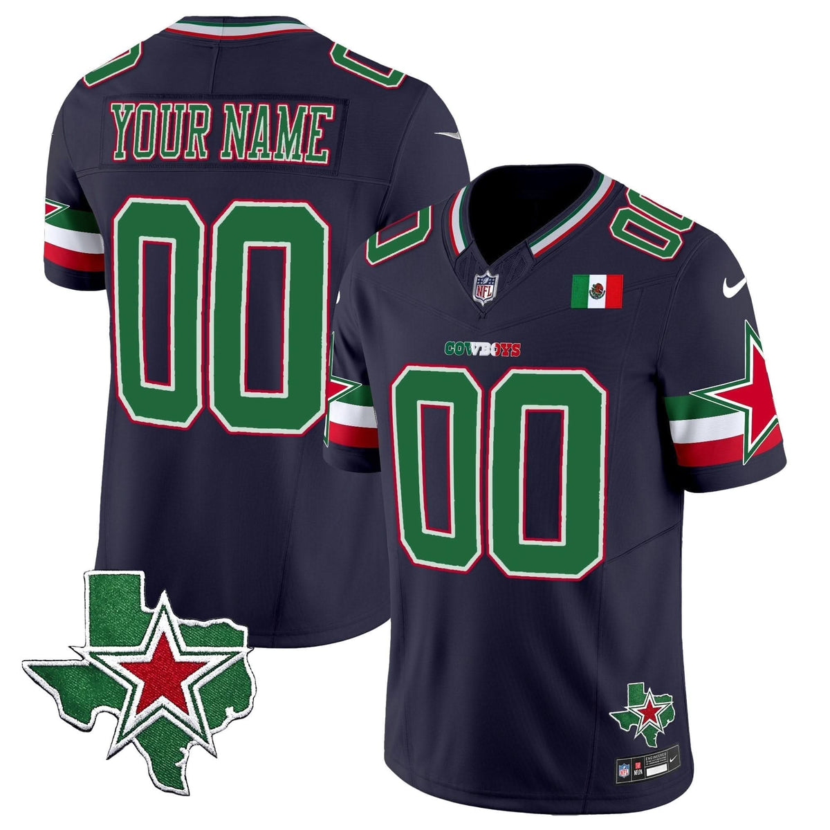 Cowboys 2024 Mexico Vapor Premier Limited Custom Jersey - All Stitched - image 5