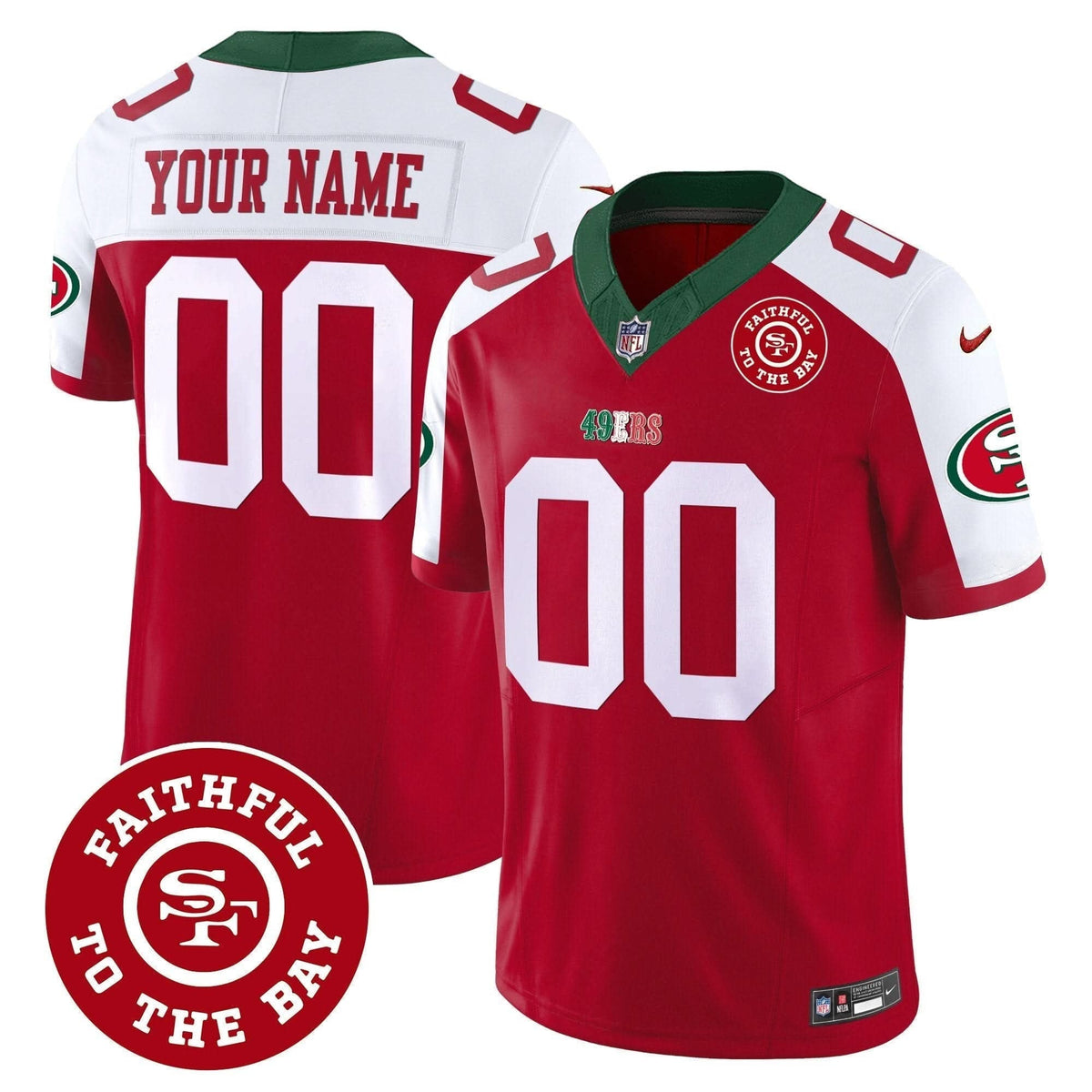 49ers Mexico Faithful To The Bay Patch Vapor Custom Jersey - All Stitched - image 5