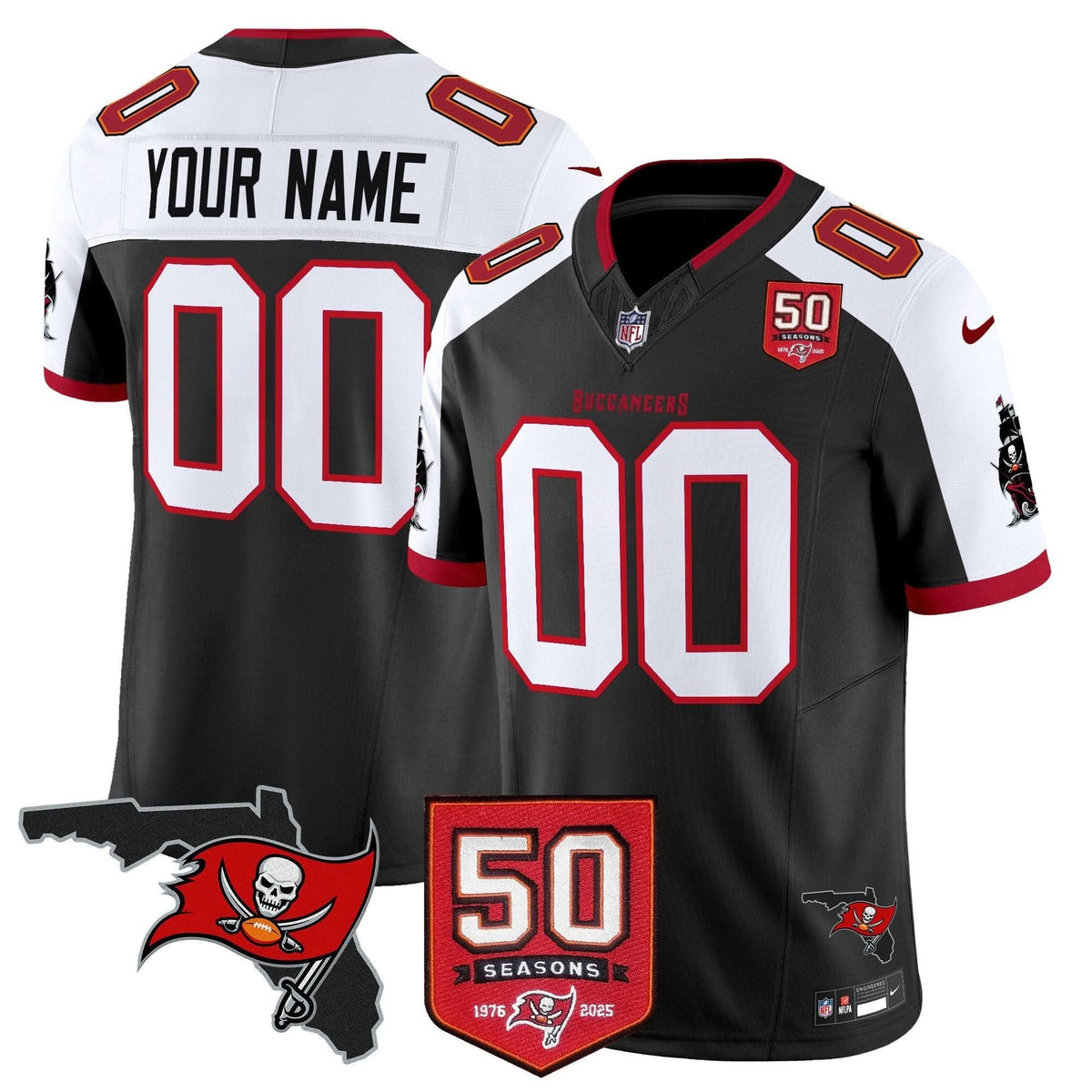 Custom Name/Gender Tampa Bay Buccaneers '76 Vapor Limited Jersey - All Stitched - image 1