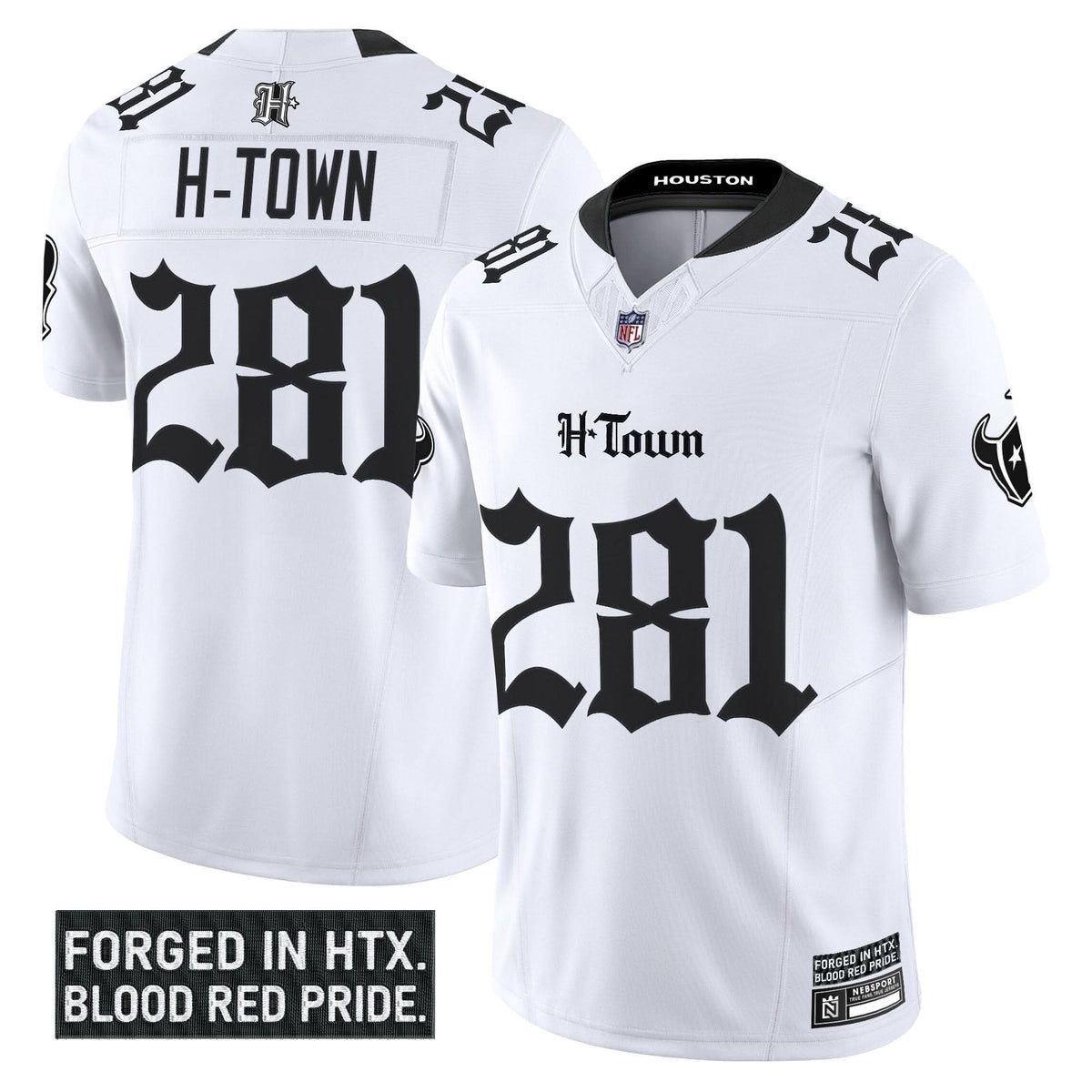 Houston Texans 'Gothic Lone Star Shadows Edition' Vapor Limited Jersey - All Stitched - image 12