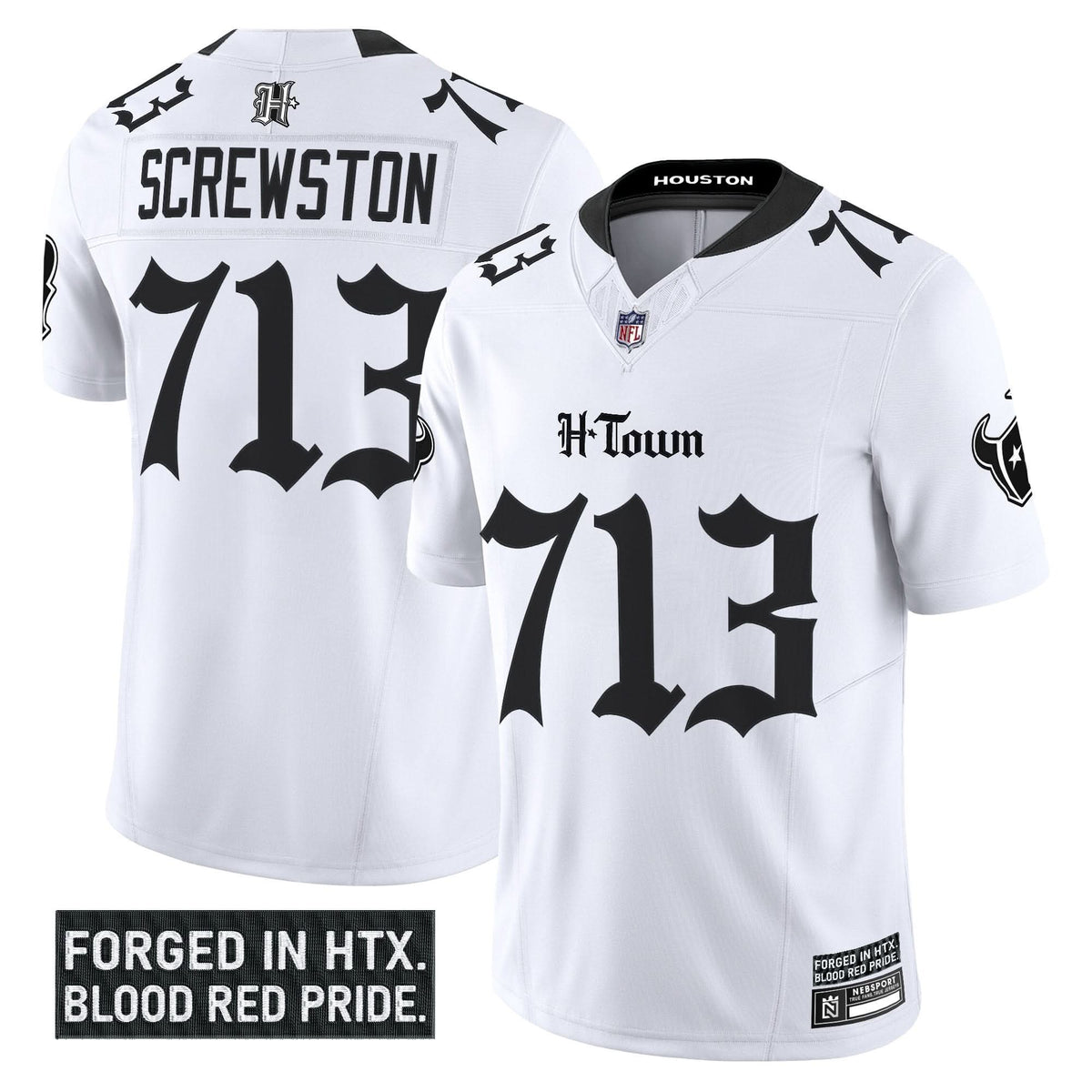 Houston Texans 'Gothic Lone Star Shadows Edition' Vapor Limited Jersey - All Stitched - image 13