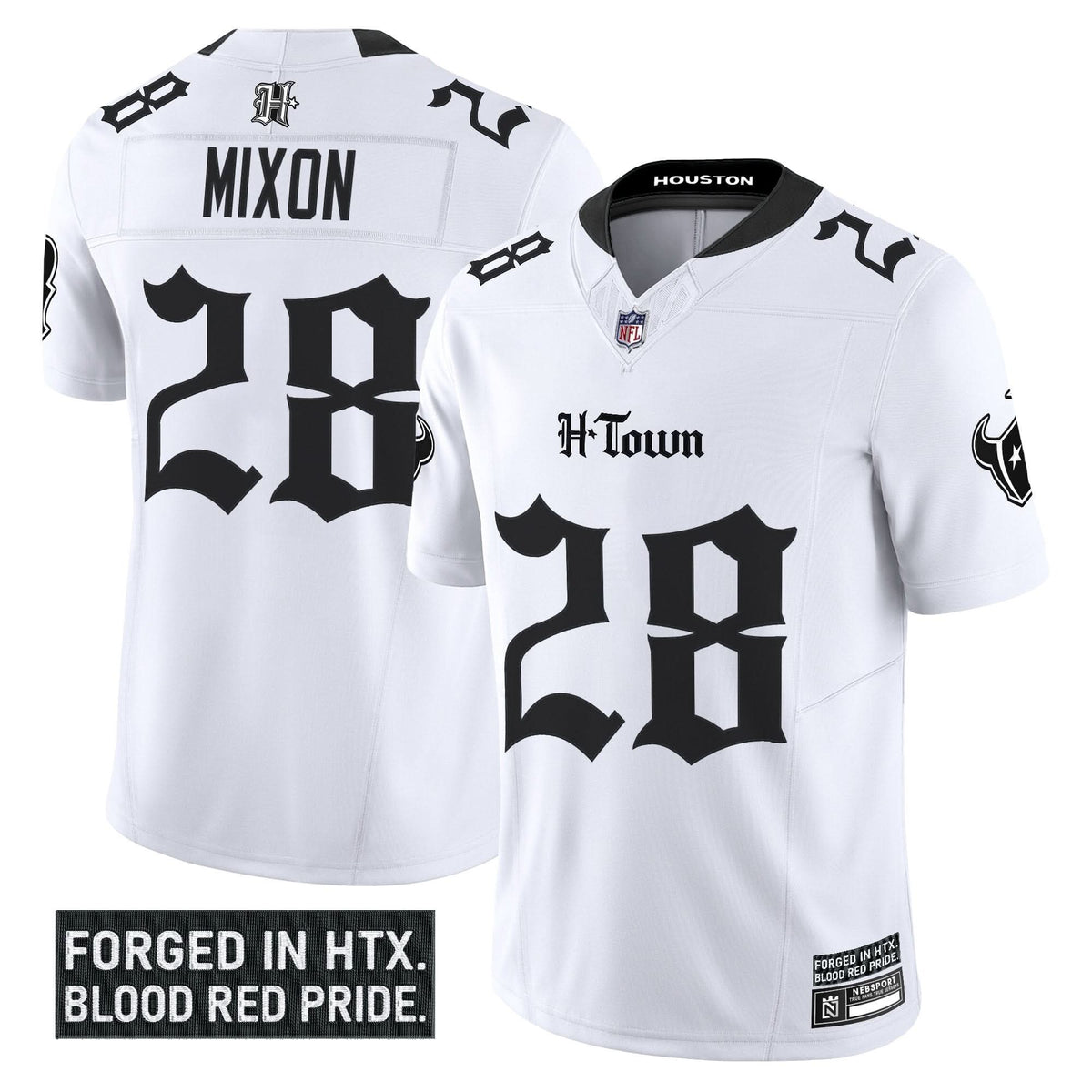 Houston Texans 'Gothic Lone Star Shadows Edition' Vapor Limited Jersey - All Stitched - image 14