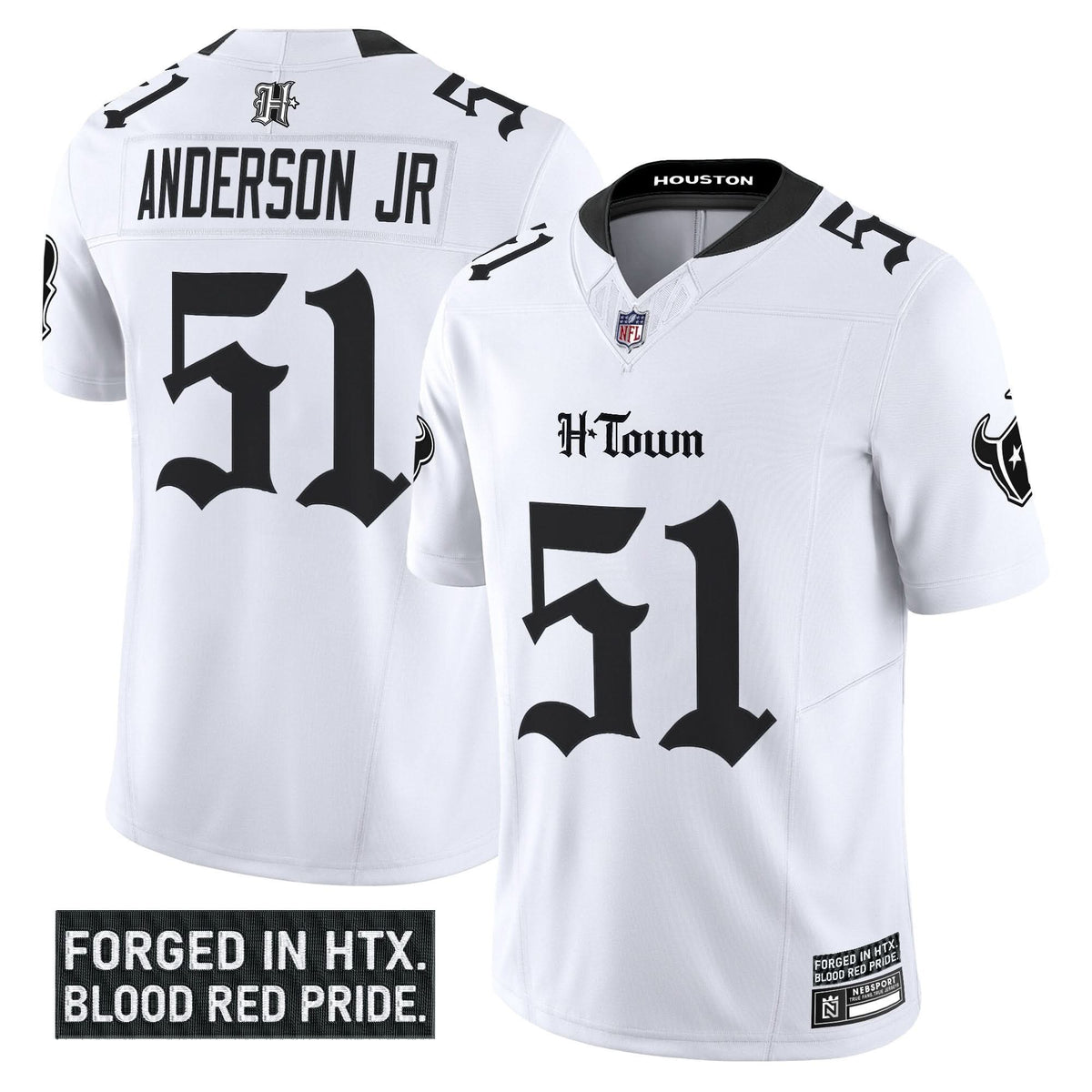 Houston Texans 'Gothic Lone Star Shadows Edition' Vapor Limited Jersey - All Stitched - image 17
