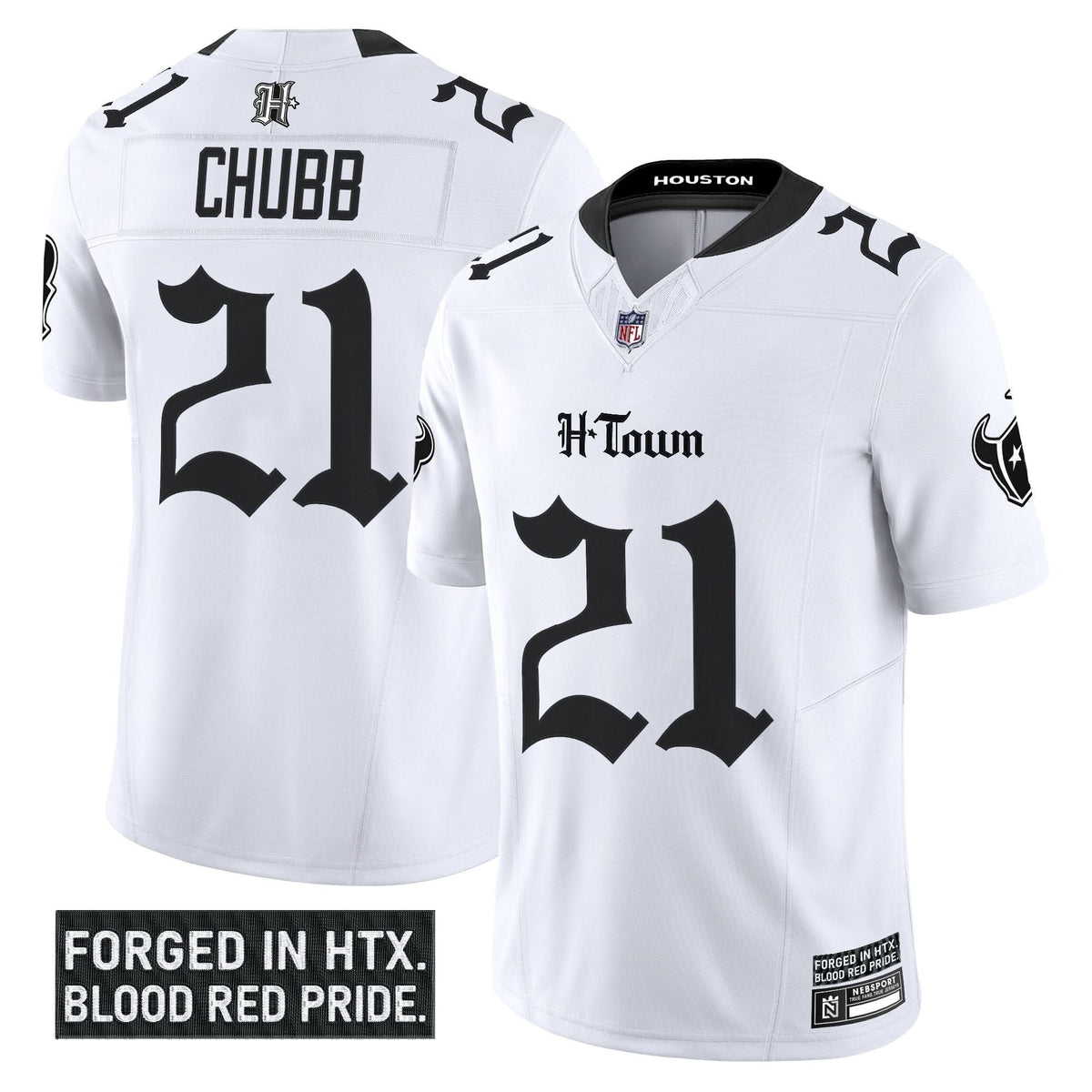 Houston Texans 'Gothic Lone Star Shadows Edition' Vapor Limited Jersey - All Stitched - image 18