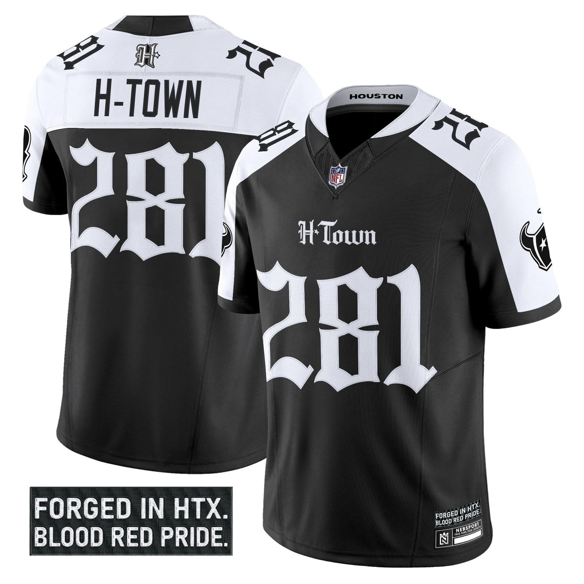 Houston Texans 'Gothic Lone Star Shadows Edition' Vapor Limited Jersey - All Stitched - image 21
