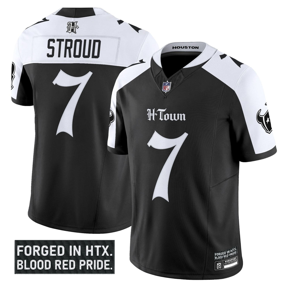 Houston Texans 'Gothic Lone Star Shadows Edition' Vapor Limited Jersey - All Stitched - image 19