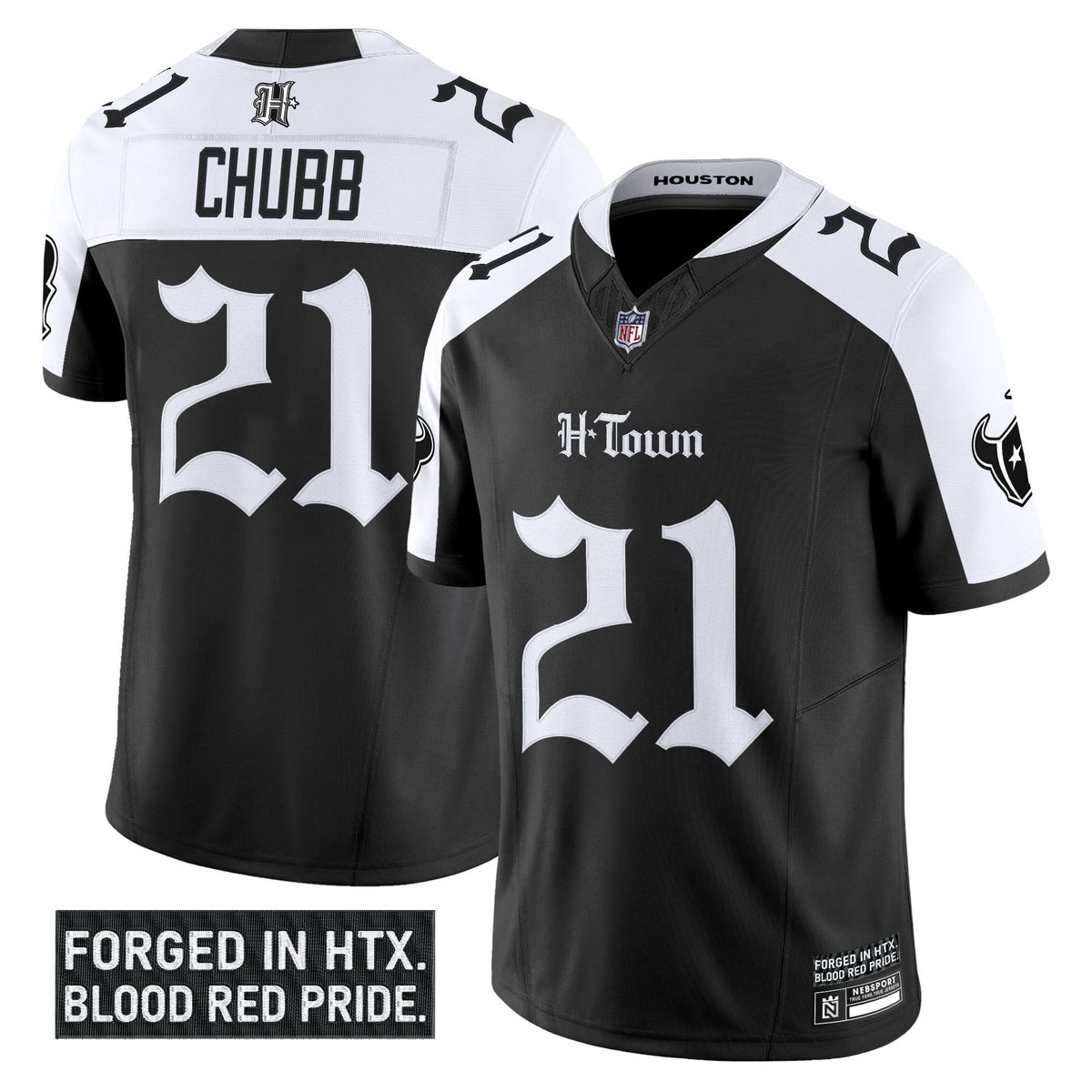 Houston Texans 'Gothic Lone Star Shadows Edition' Vapor Limited Jersey - All Stitched - image 27