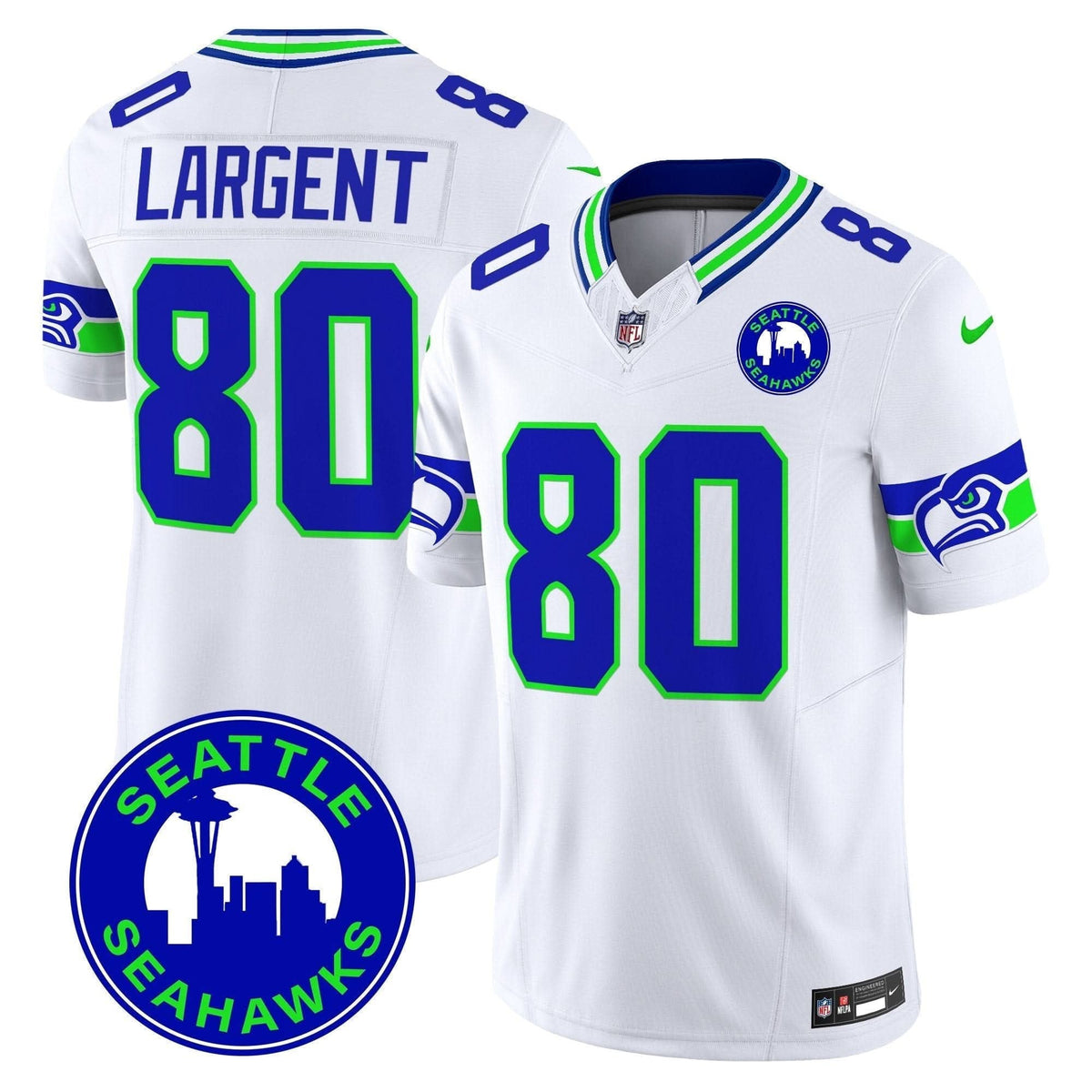 Seahawks 2024 Seattle City Patch Vapor Limited Jersey - All Stitched - image 26