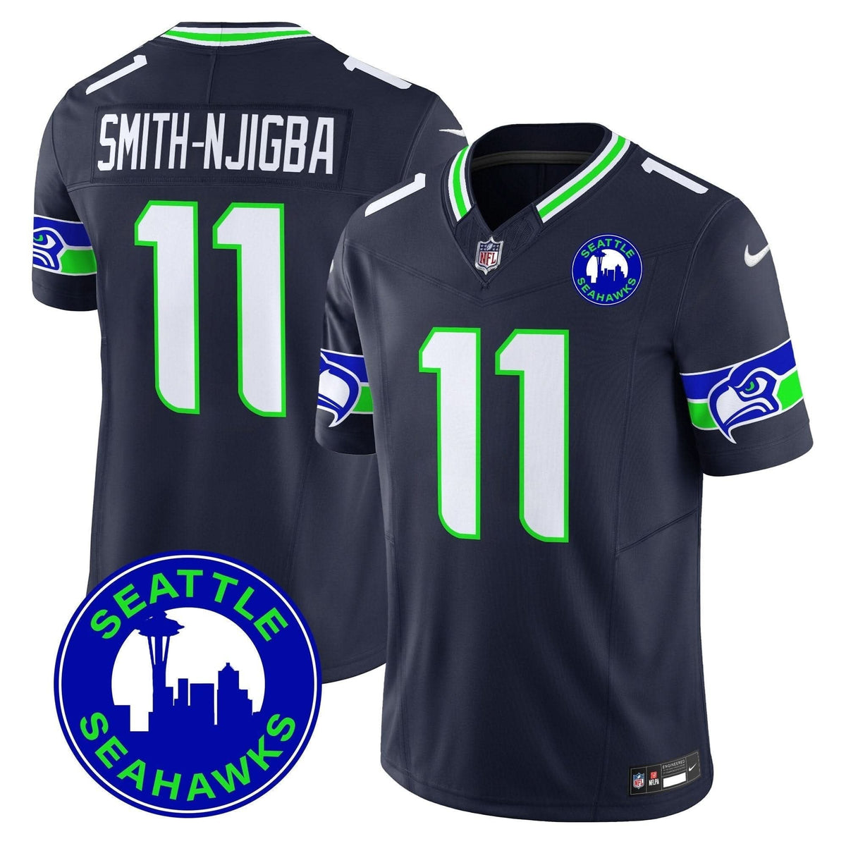 Seahawks 2024 Seattle City Patch Vapor Limited Jersey - All Stitched - image 29