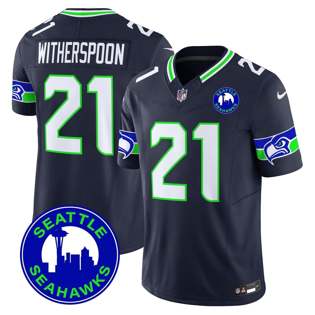 Seahawks 2024 Seattle City Patch Vapor Limited Jersey - All Stitched - image 30