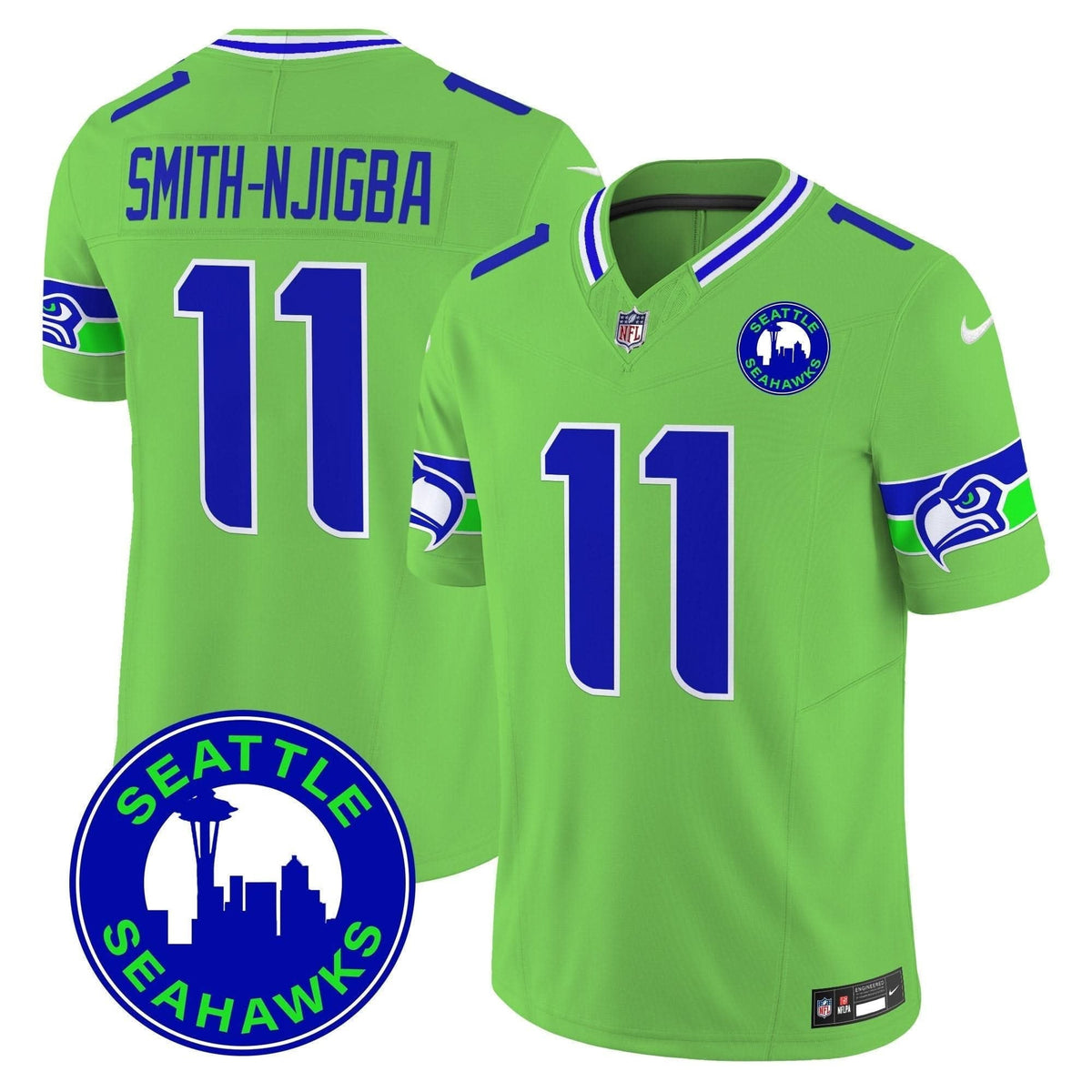 Seahawks 2024 Seattle City Patch Vapor Limited Jersey - All Stitched - image 36