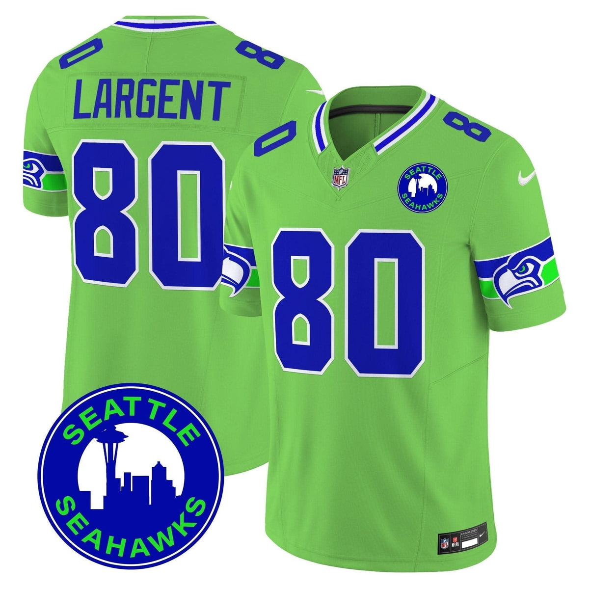 Seahawks 2024 Seattle City Patch Vapor Limited Jersey - All Stitched - image 40