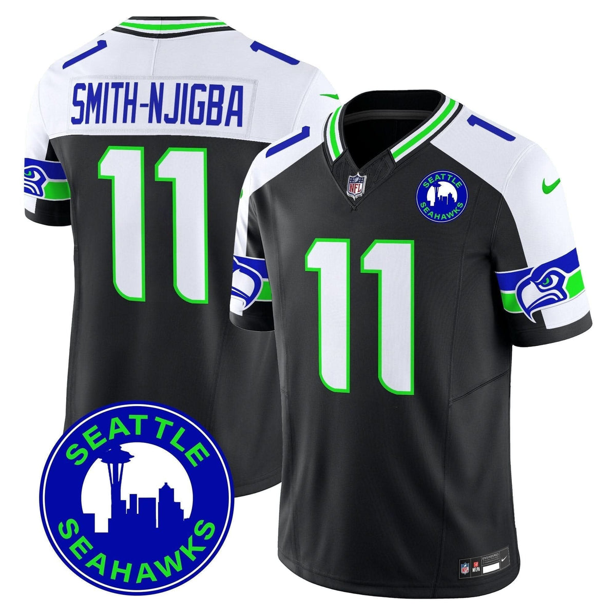 Seahawks 2024 Seattle City Patch Vapor Limited Jersey - All Stitched - image 1