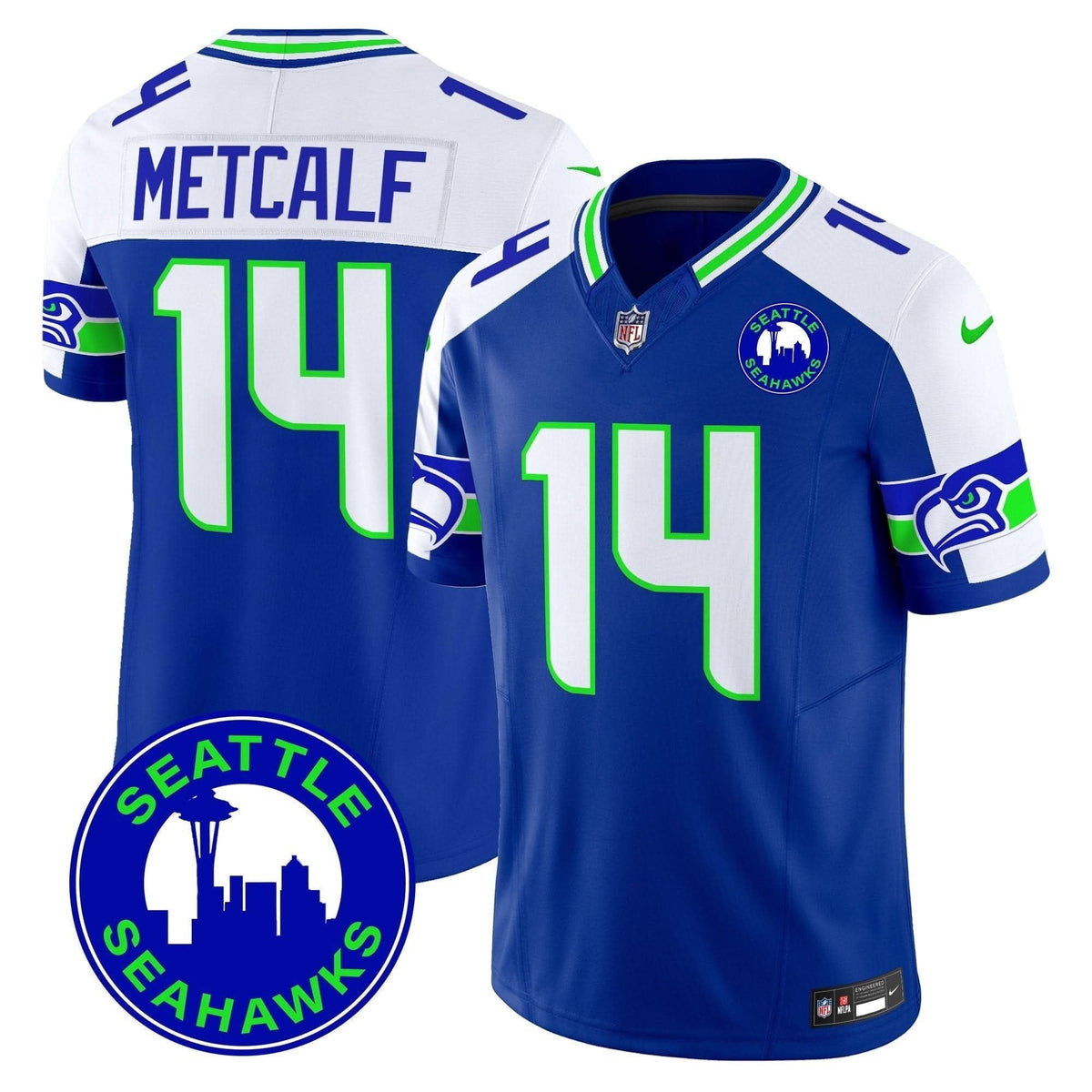 Seahawks 2024 Seattle City Patch Vapor Limited Jersey - All Stitched - image 11