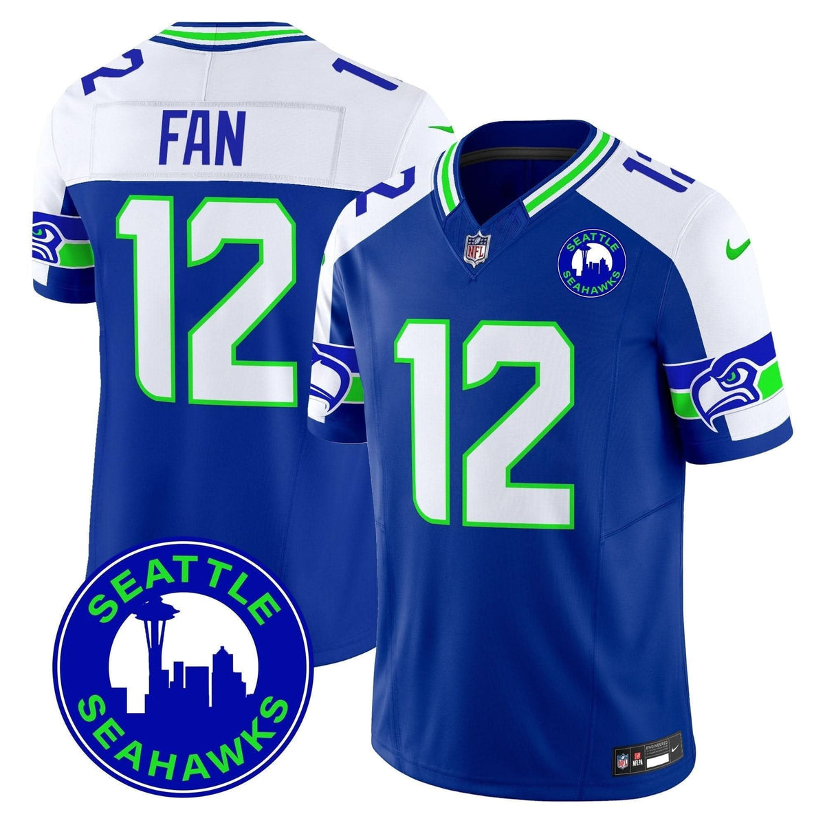 Seahawks 2024 Seattle City Patch Vapor Limited Jersey - All Stitched - image 14