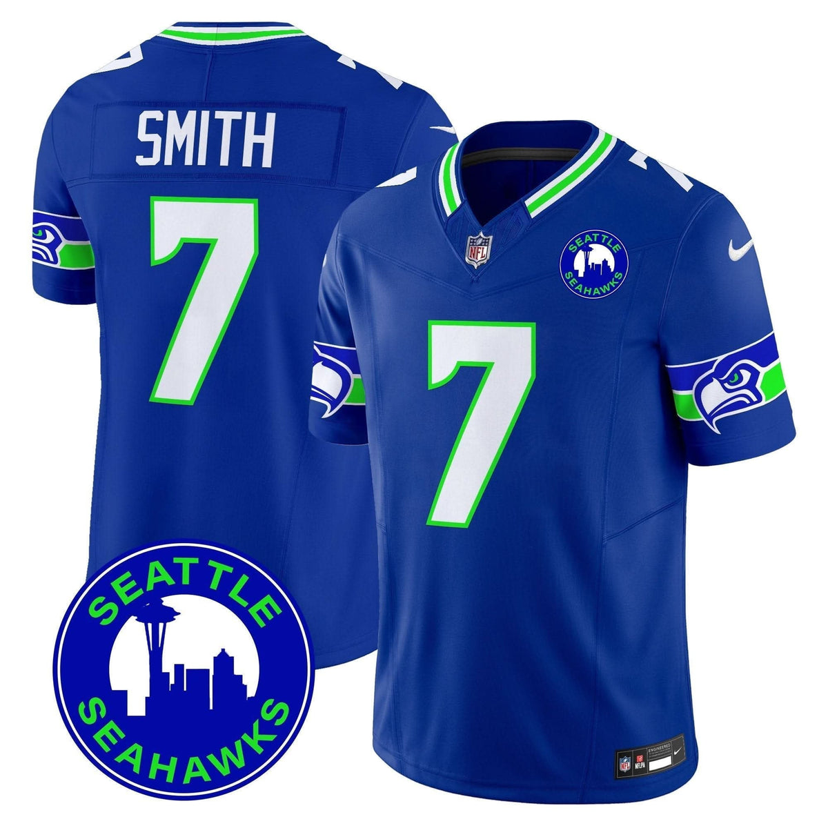 Seahawks 2024 Seattle City Patch Vapor Limited Jersey - All Stitched - image 17