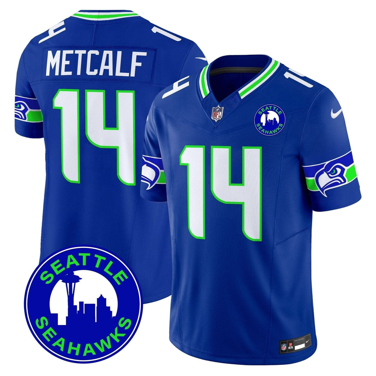 Seahawks 2024 Seattle City Patch Vapor Limited Jersey - All Stitched - image 18
