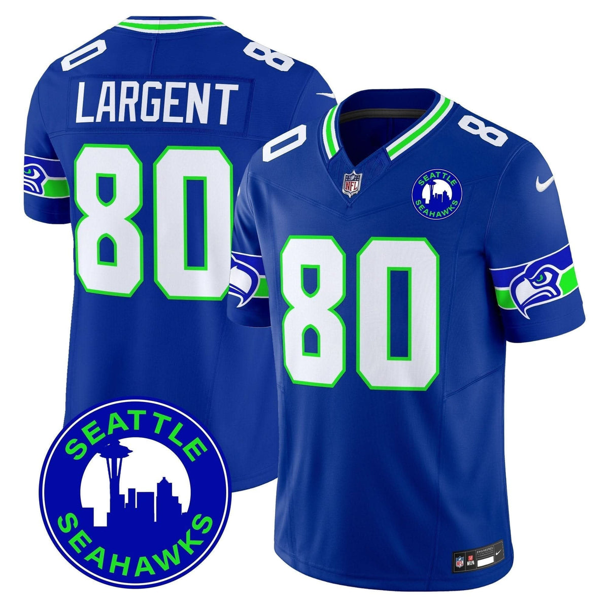 Seahawks 2024 Seattle City Patch Vapor Limited Jersey - All Stitched - image 19