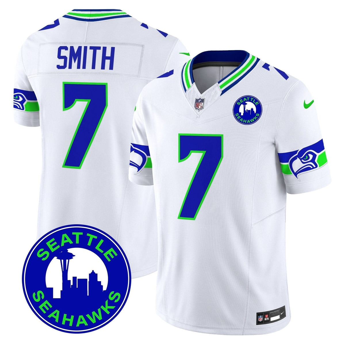 Seahawks 2024 Seattle City Patch Vapor Limited Jersey - All Stitched - image 24