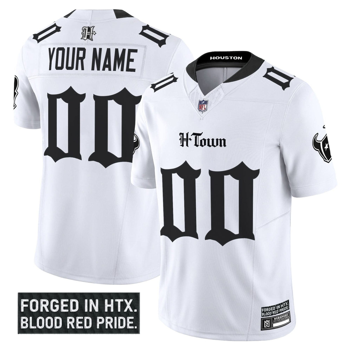 Houston Texans 'Gothic Lone Star Shadows Edition' Vapor Limited Custom Jersey - All Stitched - image 2