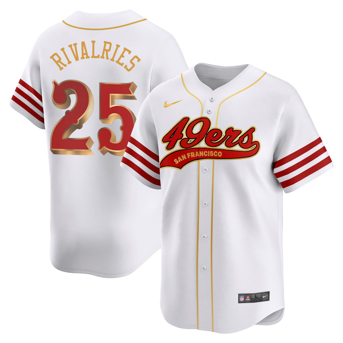 San Francisco 49ers Rivalry Series Baseball Jersey - All Stitched - image 27
