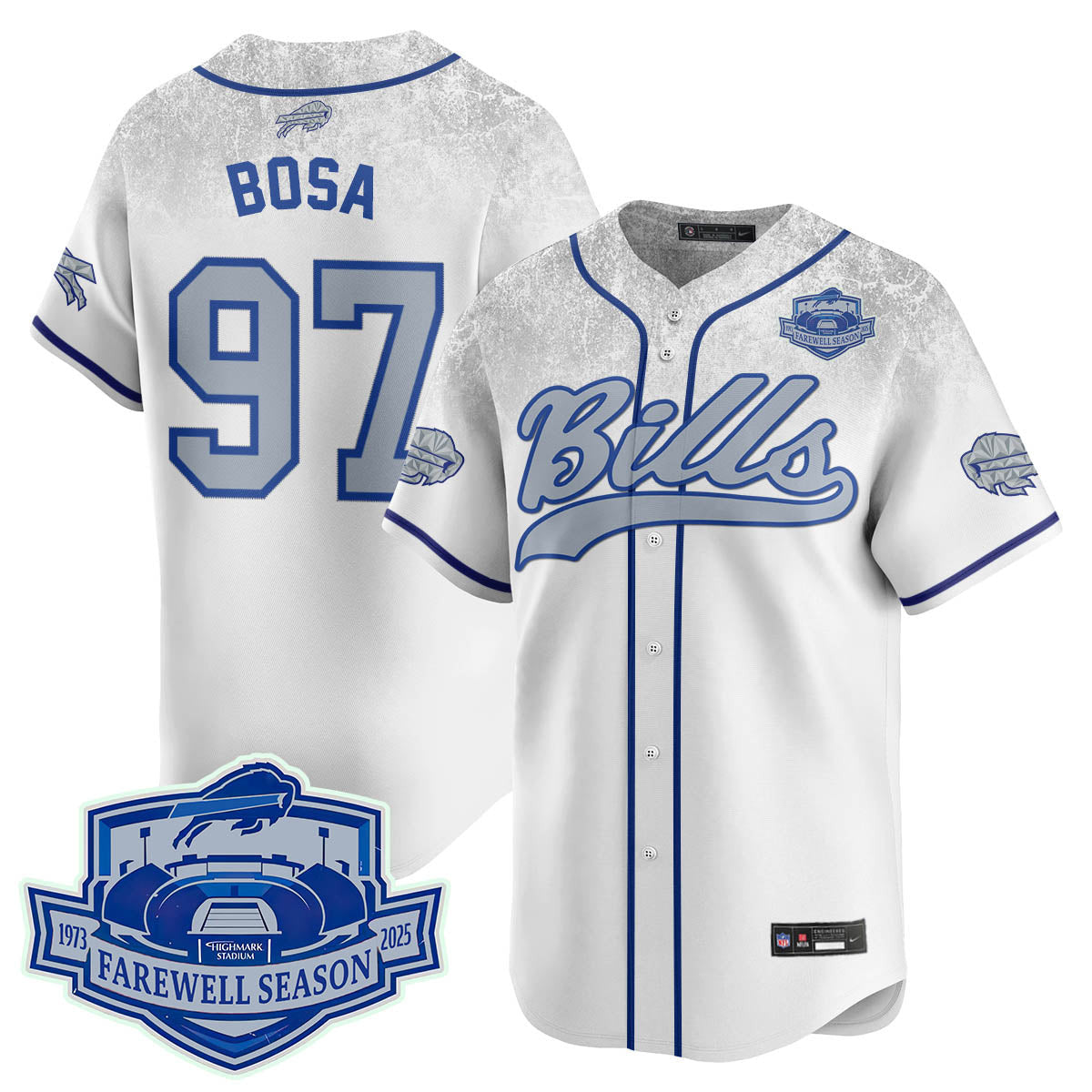 Buffalo Bills 2025 Baseball Jersey All Stitched - Farewell to Highmark Stadium - image 3